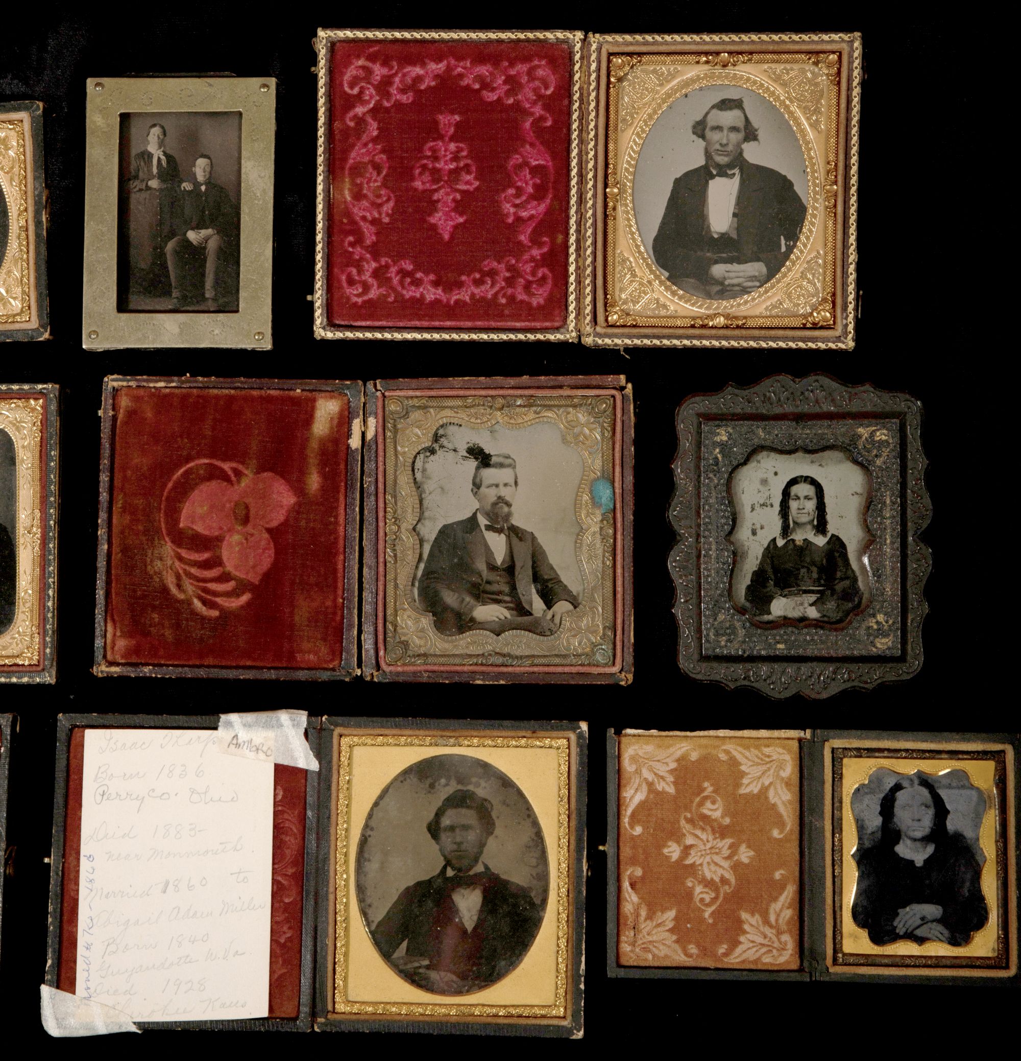 A COLLECTION OF GEM SIZE AND OTHER TINTYPE PORTRAITS