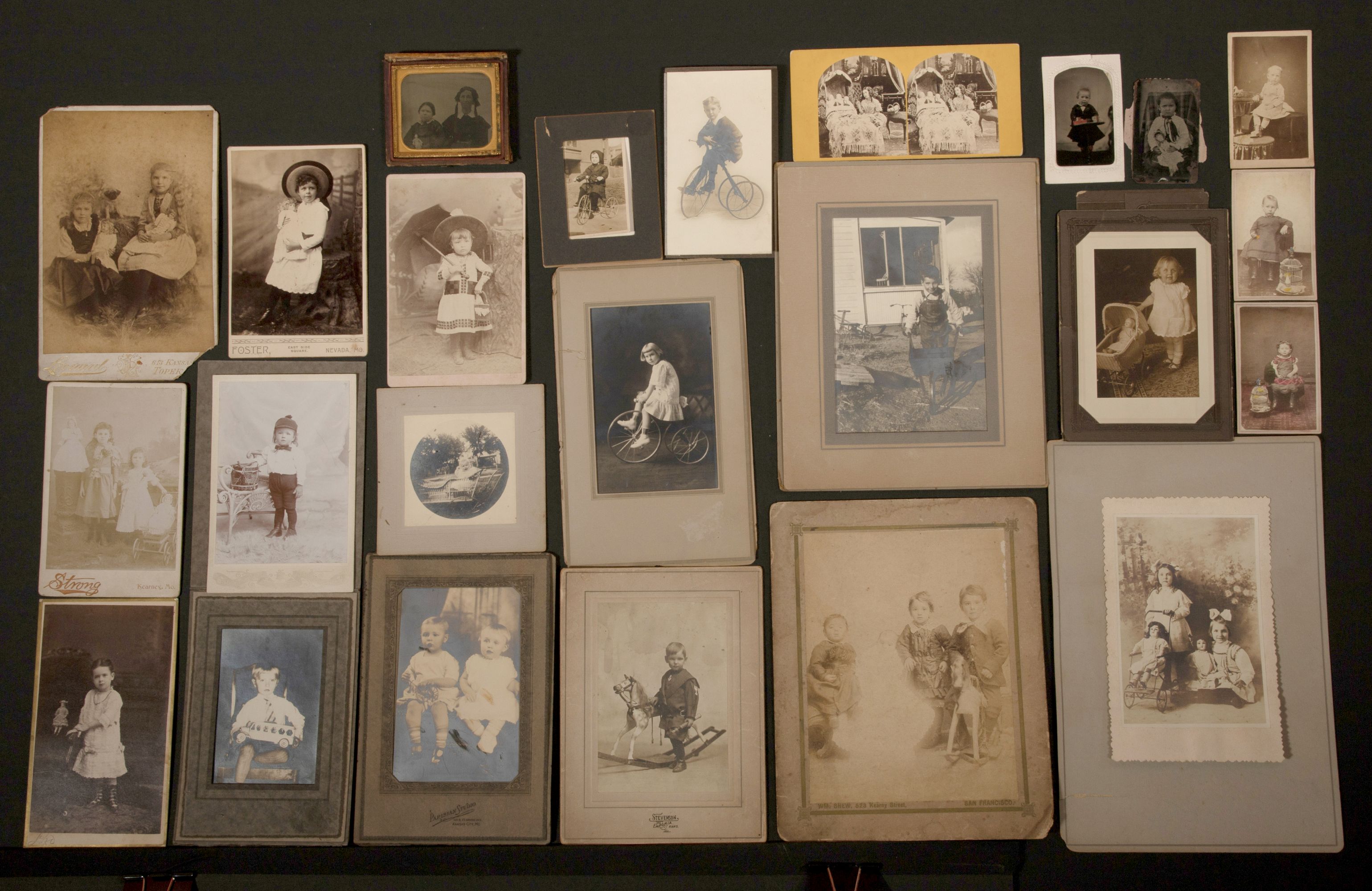 TINTYPE, CDV, CABINET CARDS: CHILDREN WITH DOLLS & TOYS