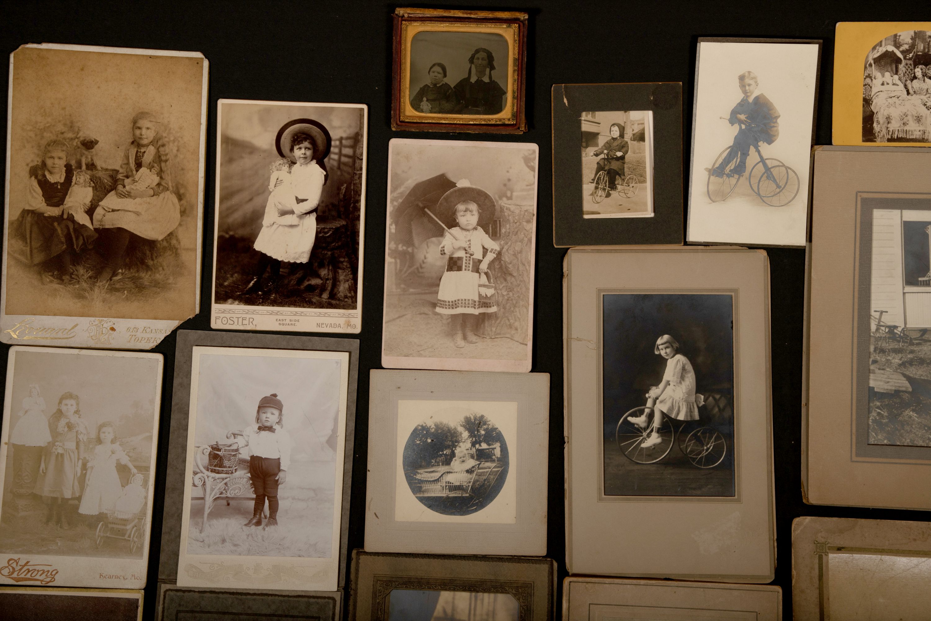 TINTYPE, CDV, CABINET CARDS: CHILDREN WITH DOLLS & TOYS