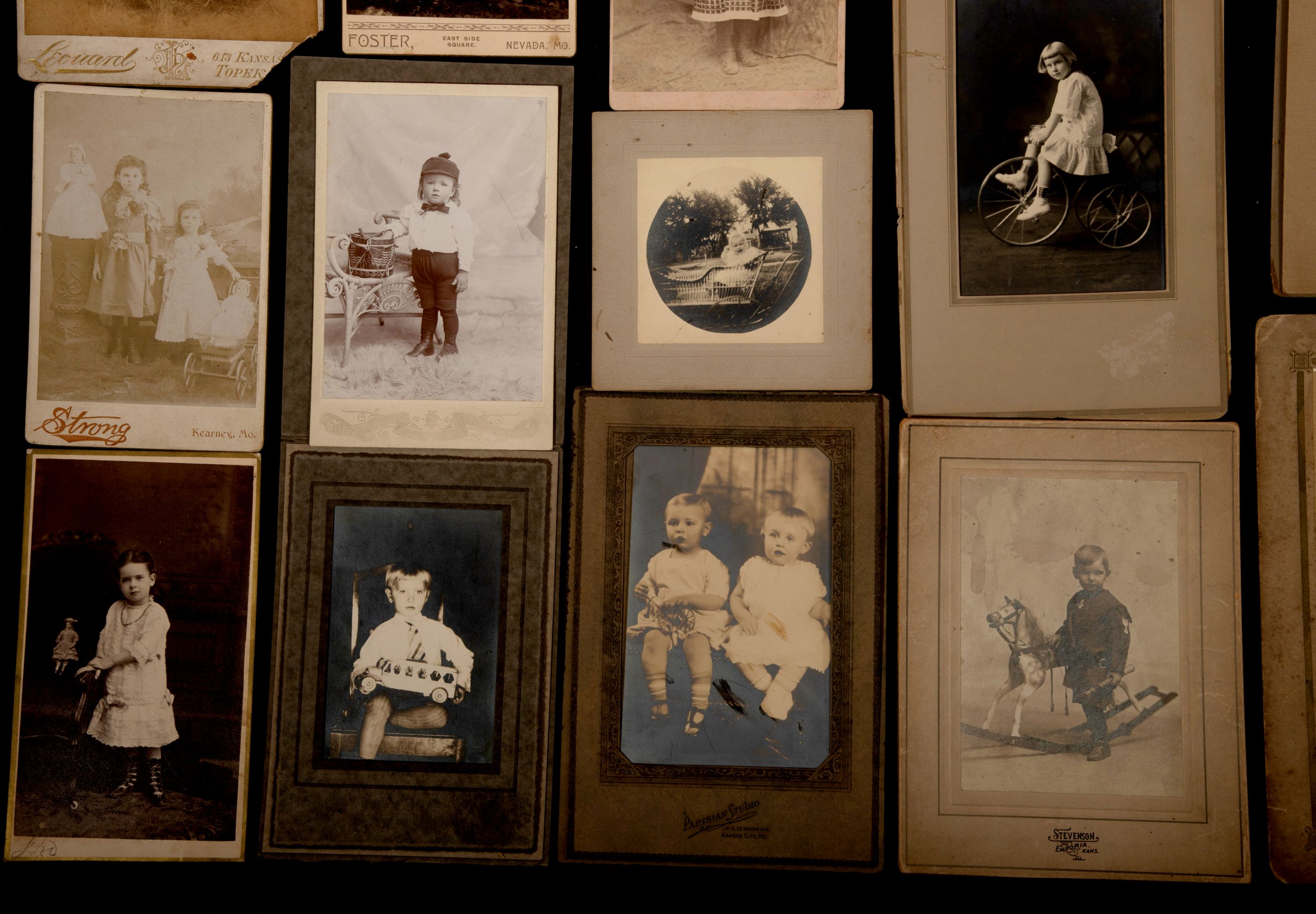 TINTYPE, CDV, CABINET CARDS: CHILDREN WITH DOLLS & TOYS