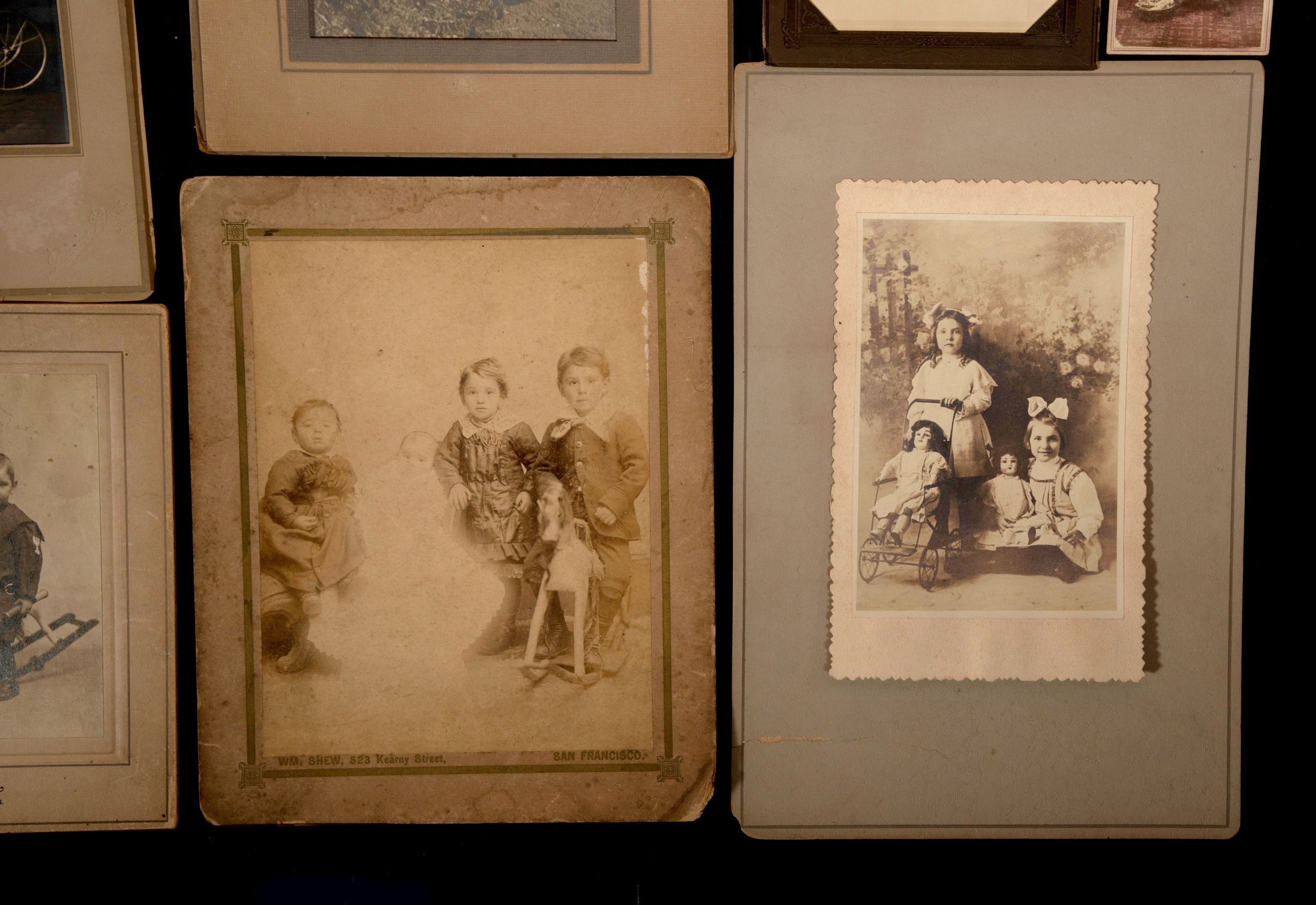 TINTYPE, CDV, CABINET CARDS: CHILDREN WITH DOLLS & TOYS