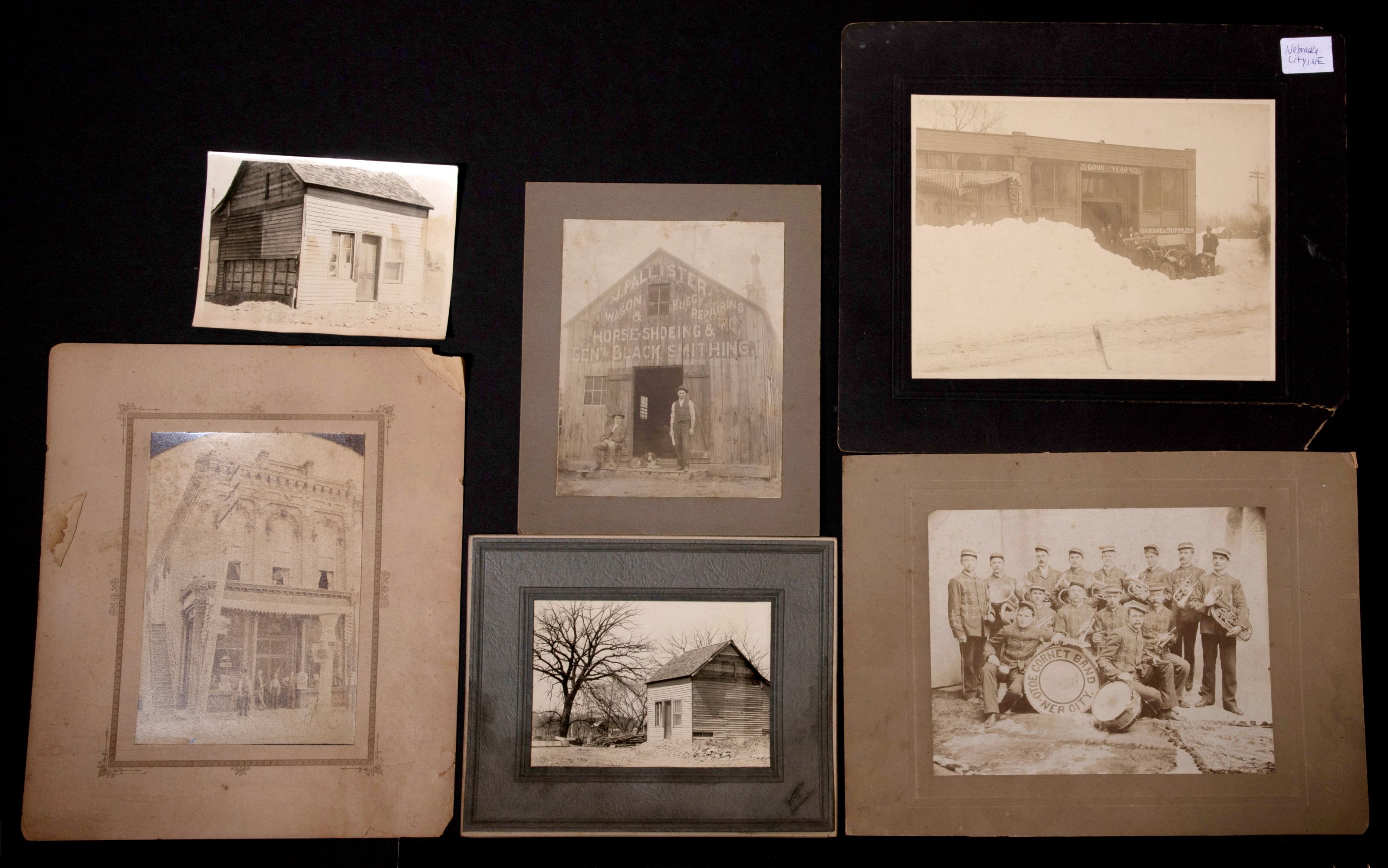 TWENTY MOUNTED PHOTOS OF NEBRASKA VIEWS 1870-1910