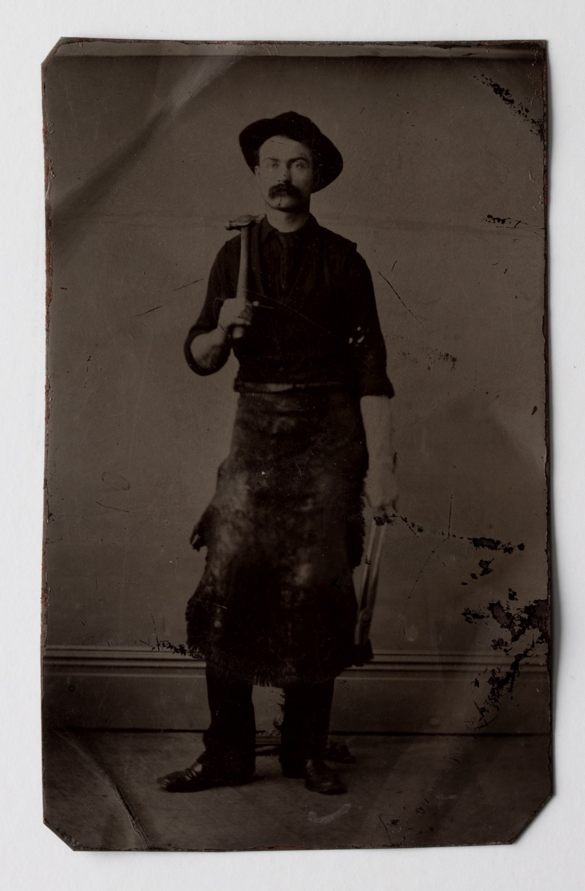 BLACKSMITH AND OTHER OCCUPATIONAL TINTYPE PHOTOGRAPHS