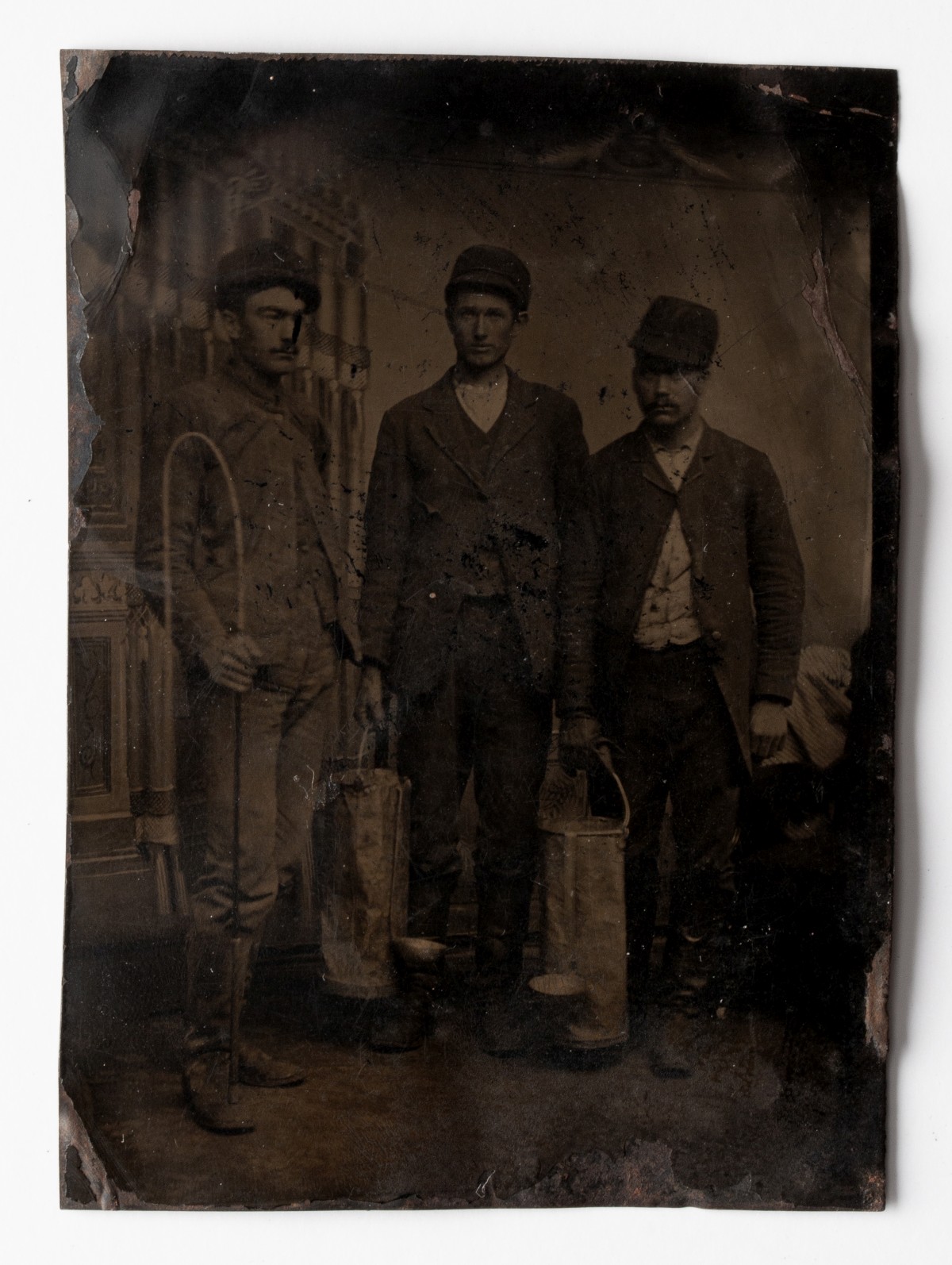 BLACKSMITH AND OTHER OCCUPATIONAL TINTYPE PHOTOGRAPHS