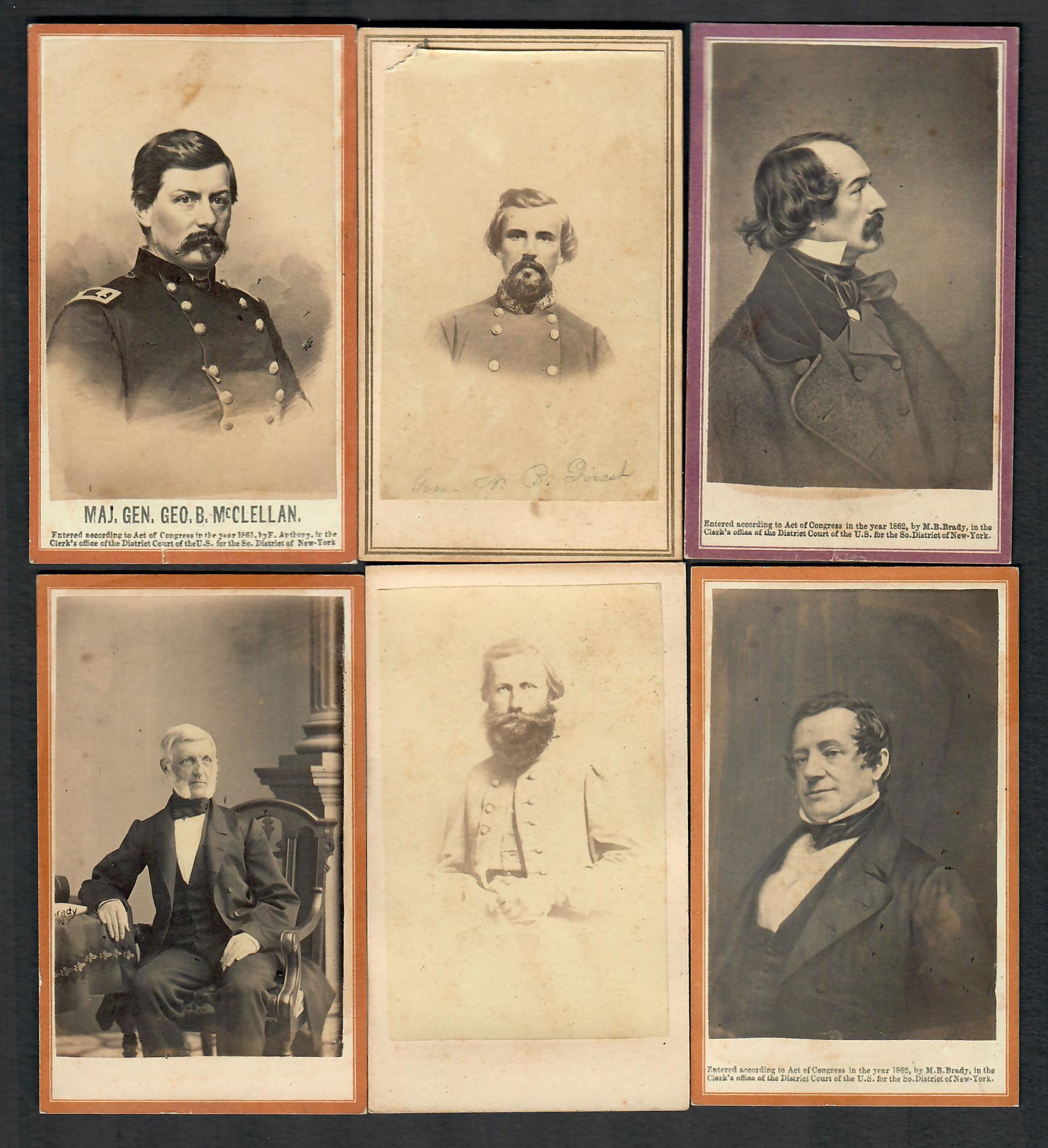 SEVENTEEN IMAGES OF CIVIL WAR OFFICERS