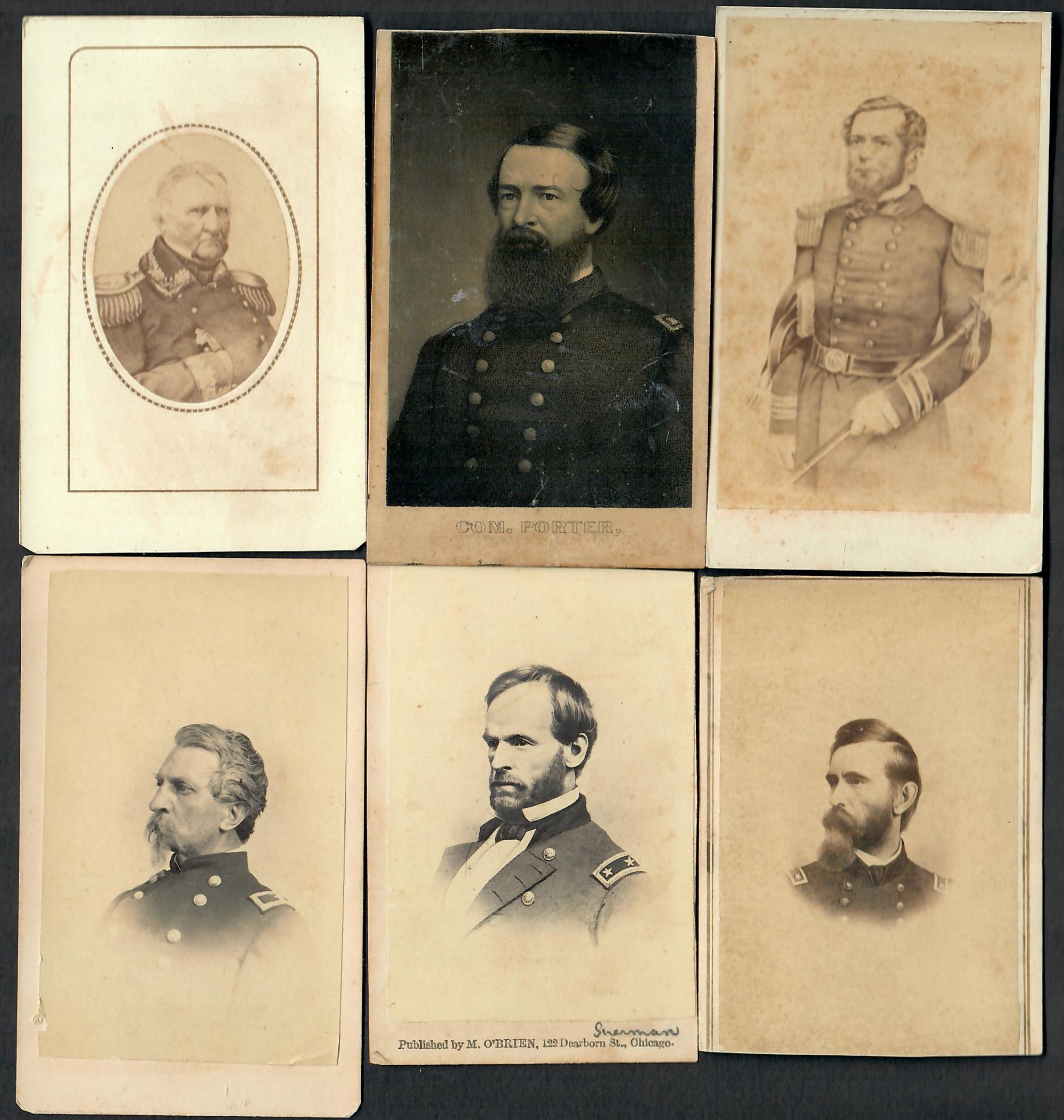 SEVENTEEN IMAGES OF CIVIL WAR OFFICERS