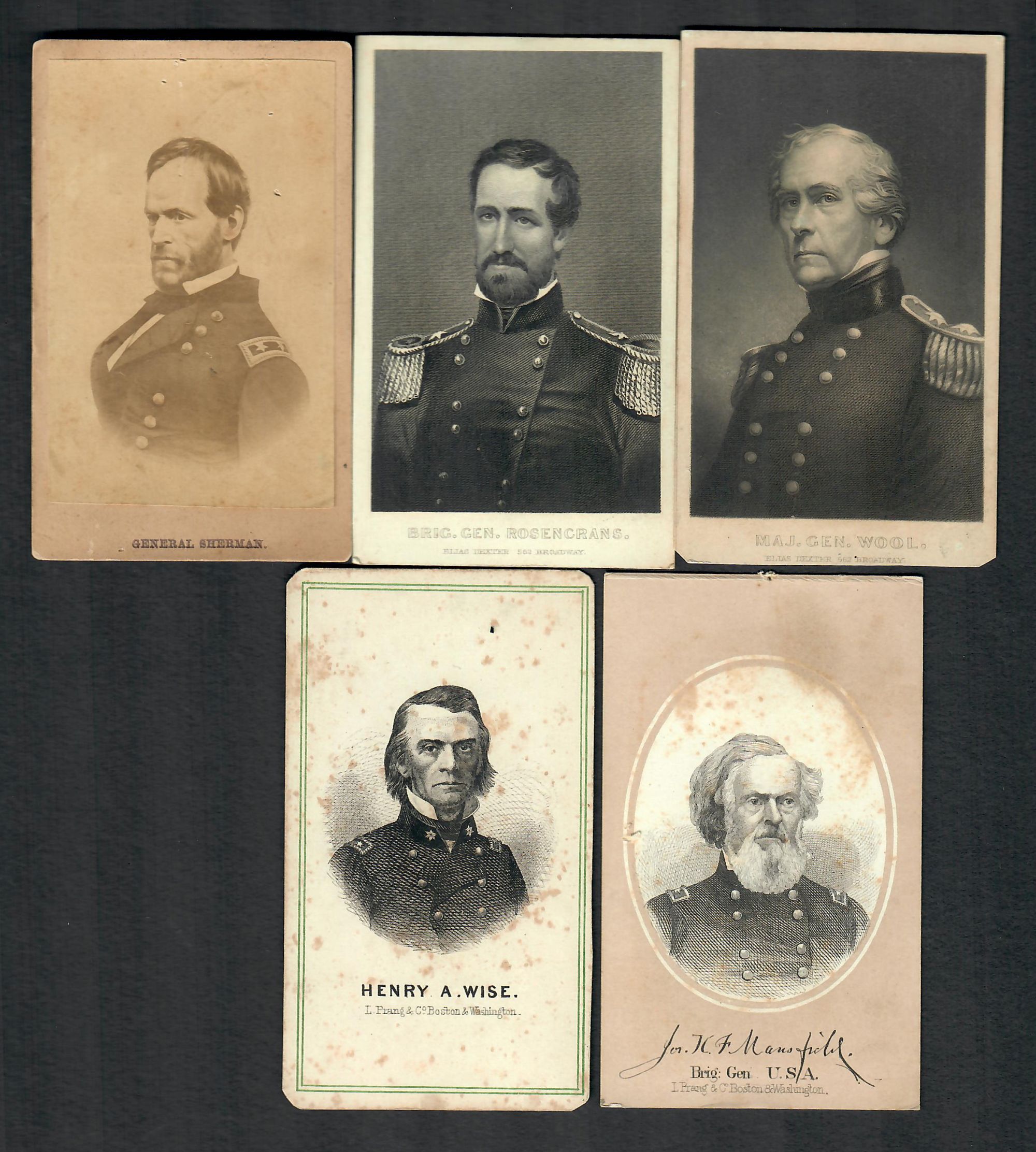 SEVENTEEN IMAGES OF CIVIL WAR OFFICERS