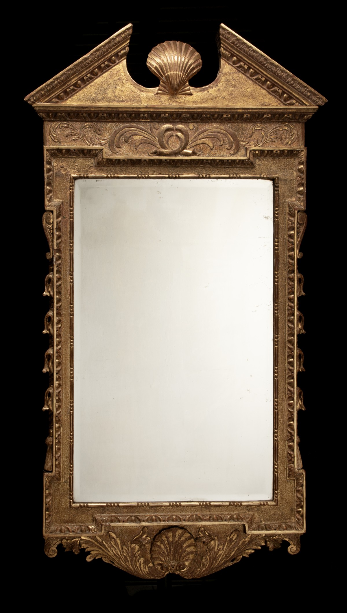 A VERY FINE GEORGE II 18TH CENTURY GILTWOOD MIRROR