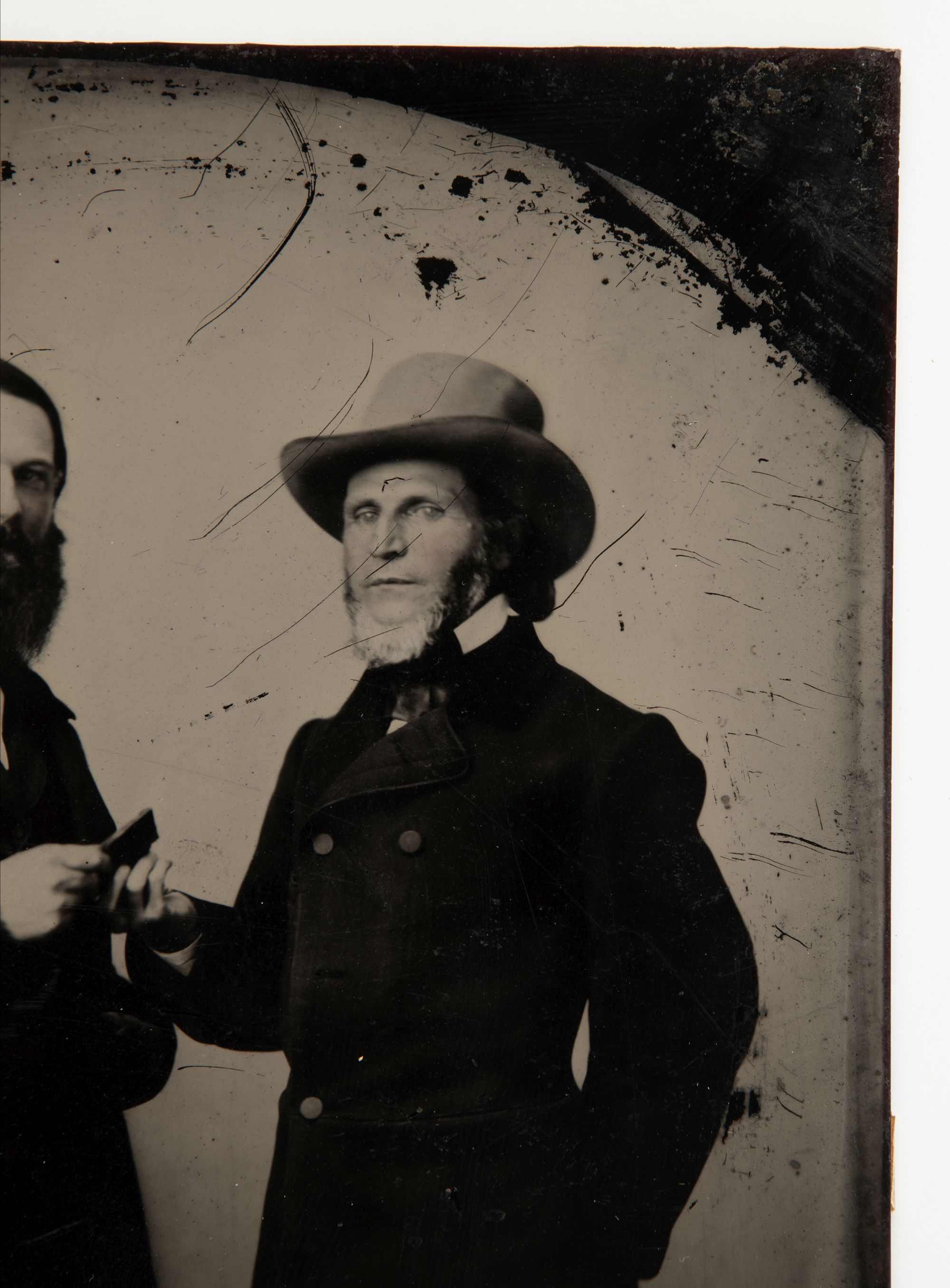 A FULL PLATE AMBROTYPE OF TWO MEN AND PRESENTATION