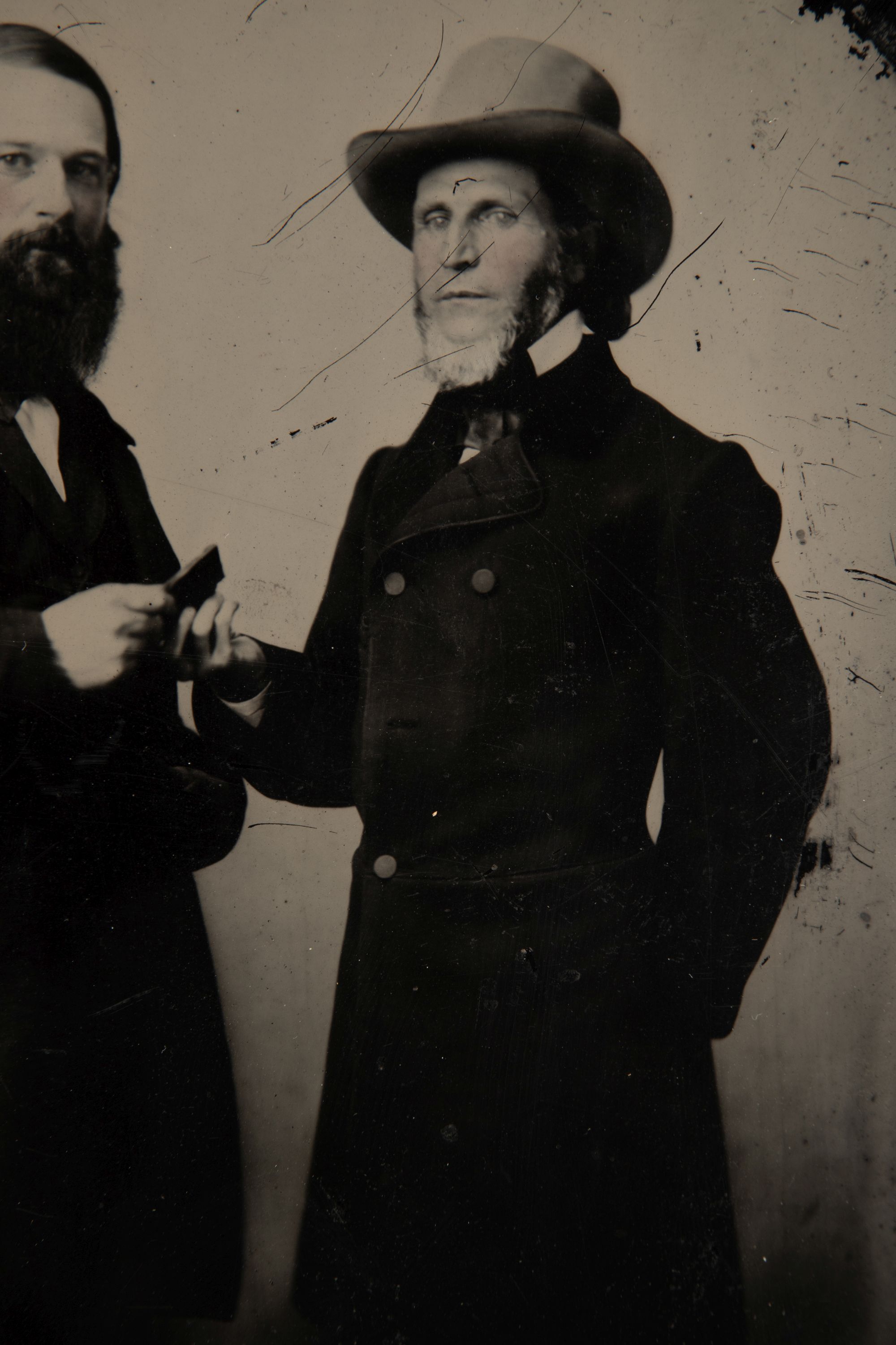 A FULL PLATE AMBROTYPE OF TWO MEN AND PRESENTATION