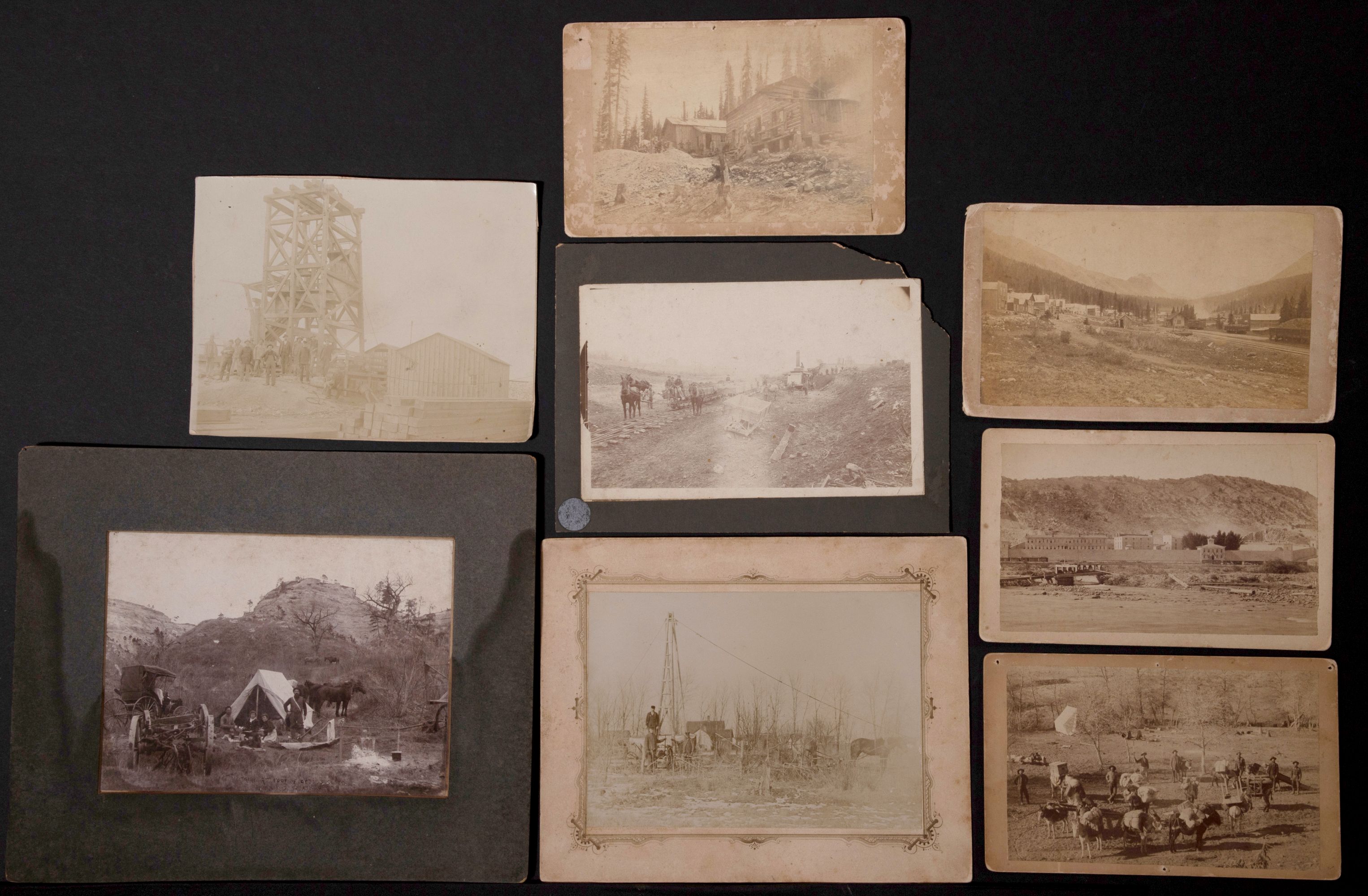 MINING, DRILLING, ENGINEERING PHOTOGRAPHS 1880-1900