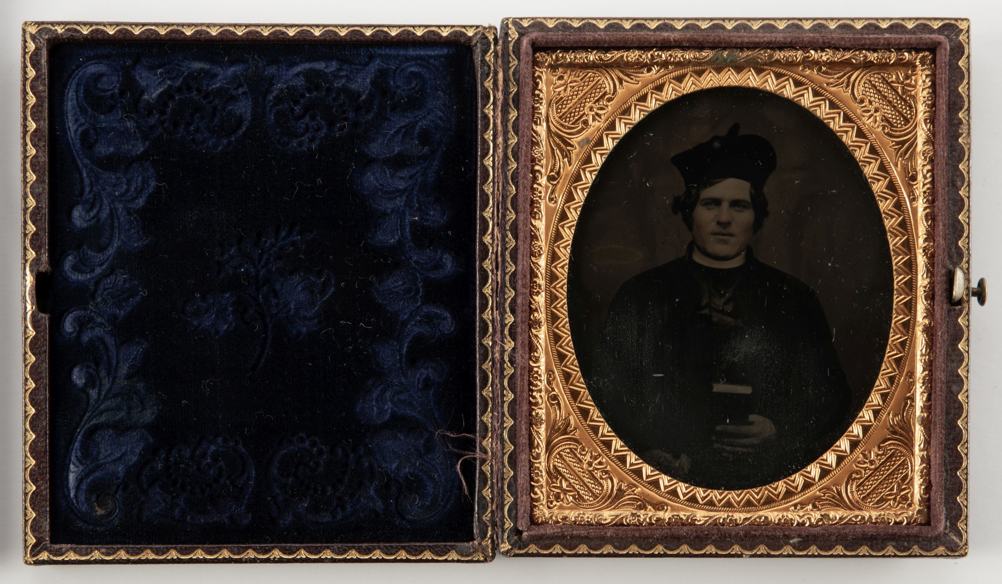 TINTYPE PHOTOGRAPHS WITH DOGS, THEOLOGIAN, FRATERNAL...