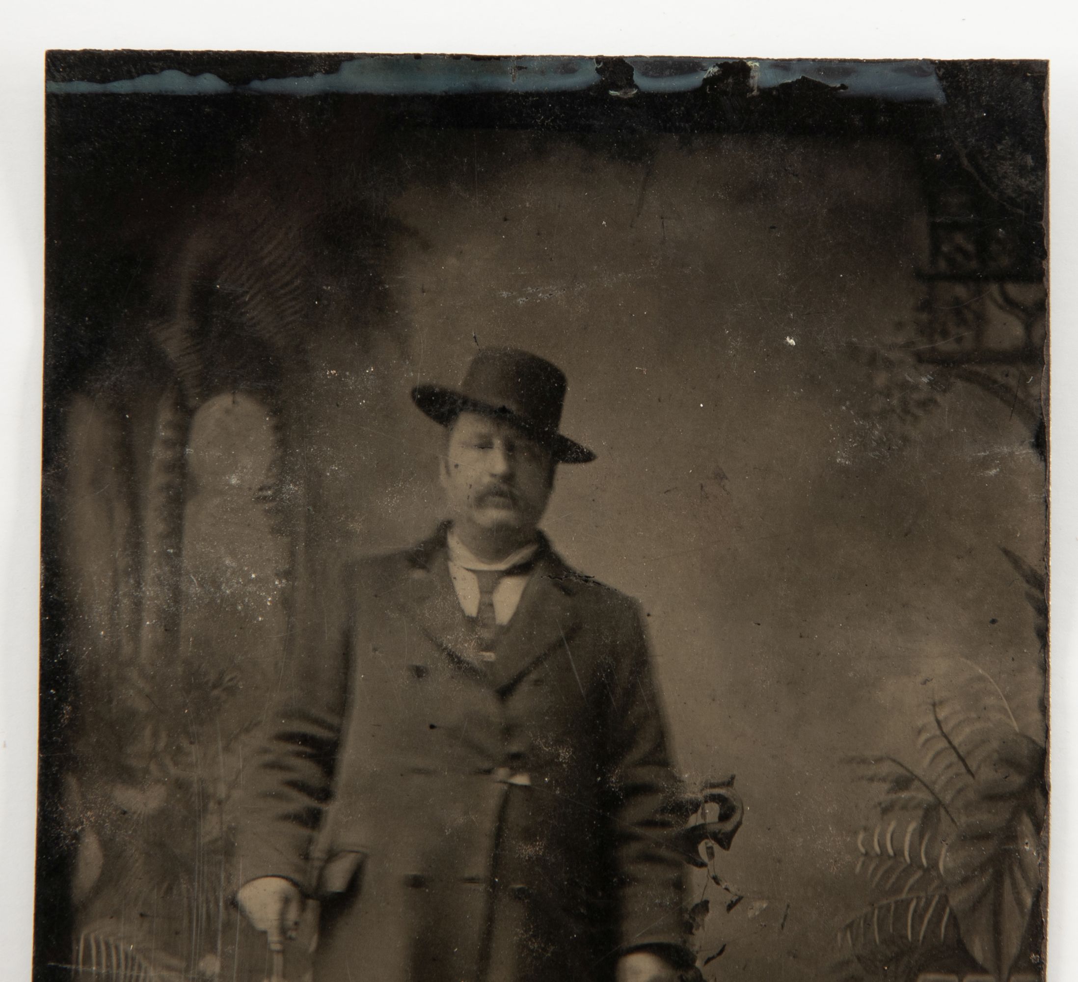 TINTYPE PHOTOGRAPHS WITH DOGS, THEOLOGIAN, FRATERNAL...