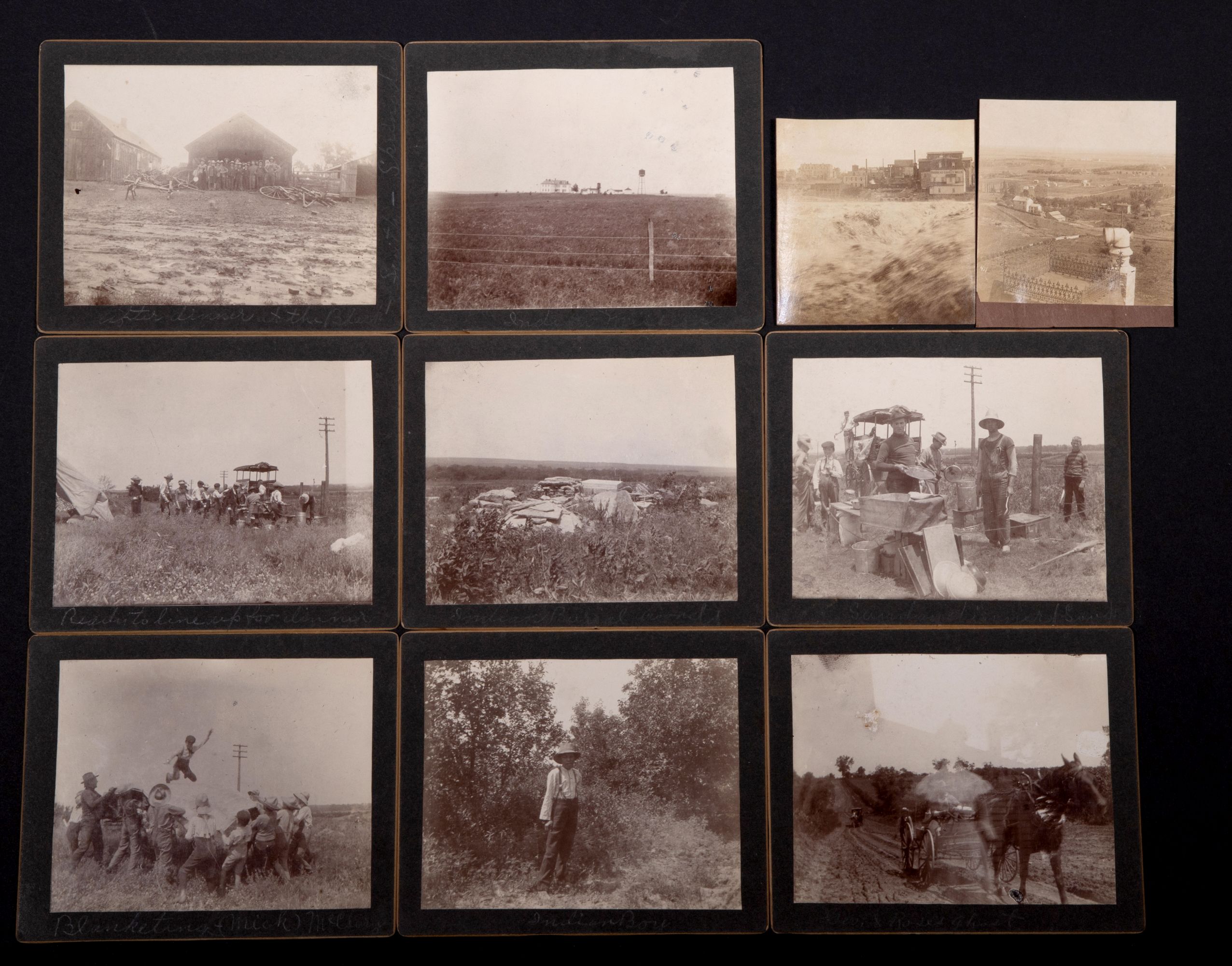 TWENTY ONE PHOTOGRAPHS OF KANSAS SUBJECTS 1880-1900