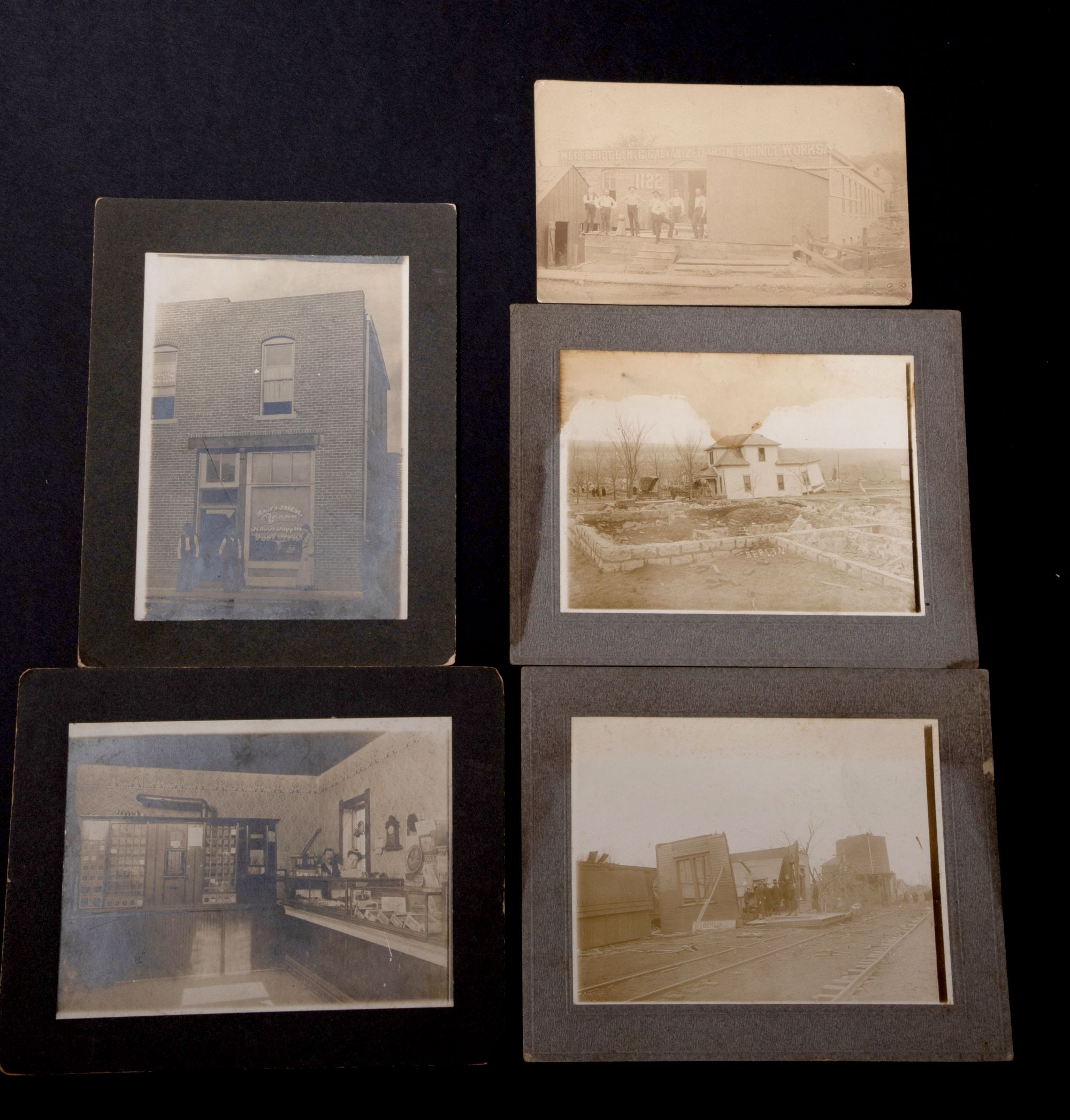 TWENTY ONE PHOTOGRAPHS OF KANSAS SUBJECTS 1880-1900