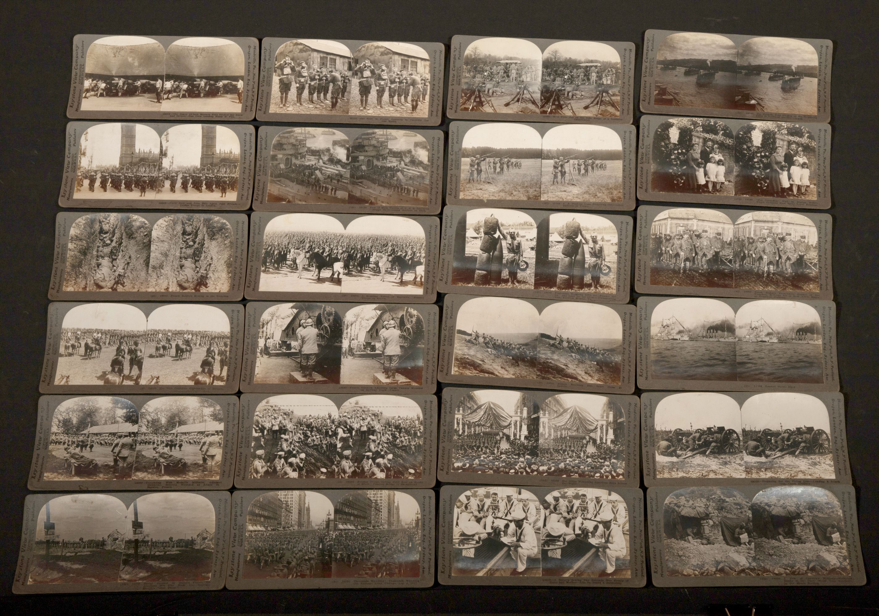 APPROXIMATELY 198 REAL PHOTO KEYSTONE STEREO VIEWS