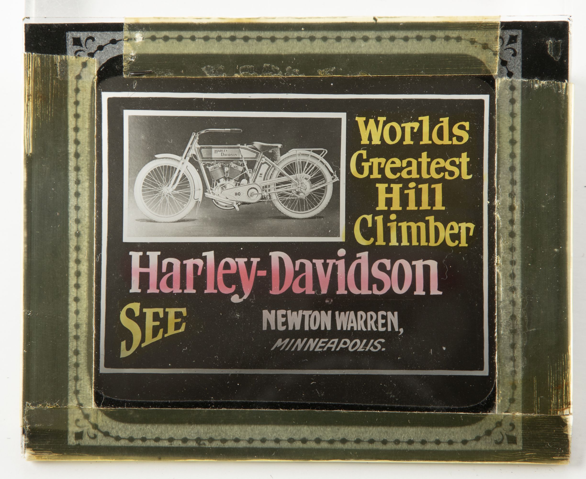 RARE EARLY HARLEY DAVIDSON LANTERN SLIDES & MOVIE STILL