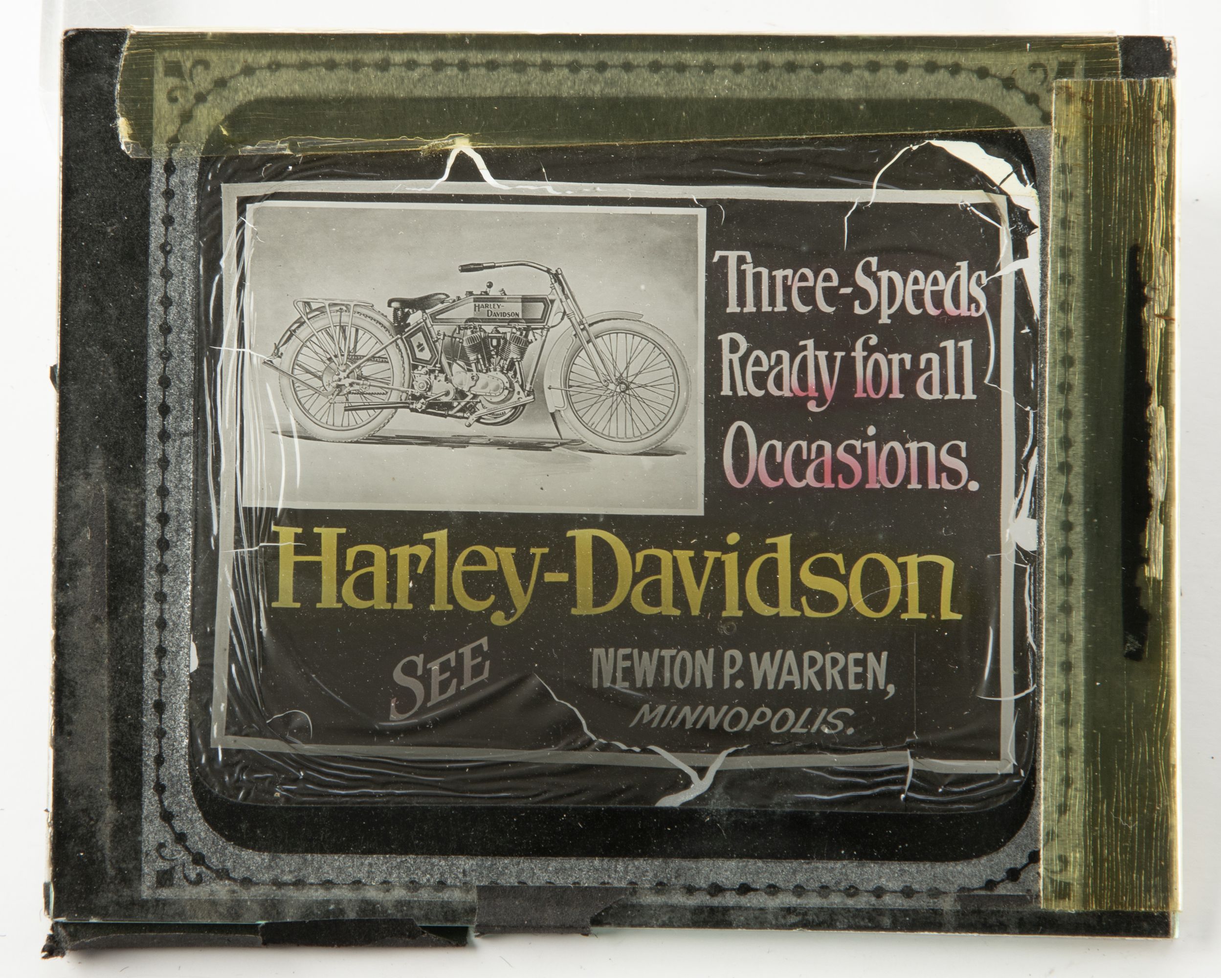 RARE EARLY HARLEY DAVIDSON LANTERN SLIDES & MOVIE STILL