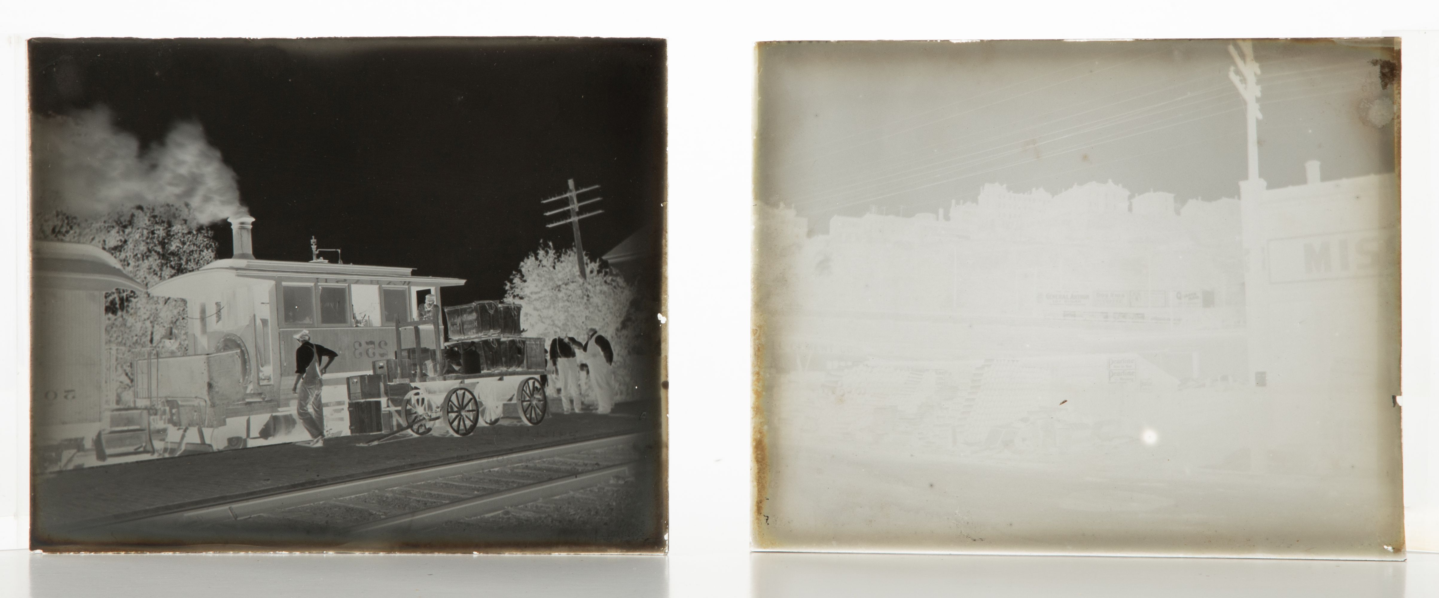 FOURTEEN 19TH C. GLASS PLATE NEGATIVES MISSOURI TOWNS