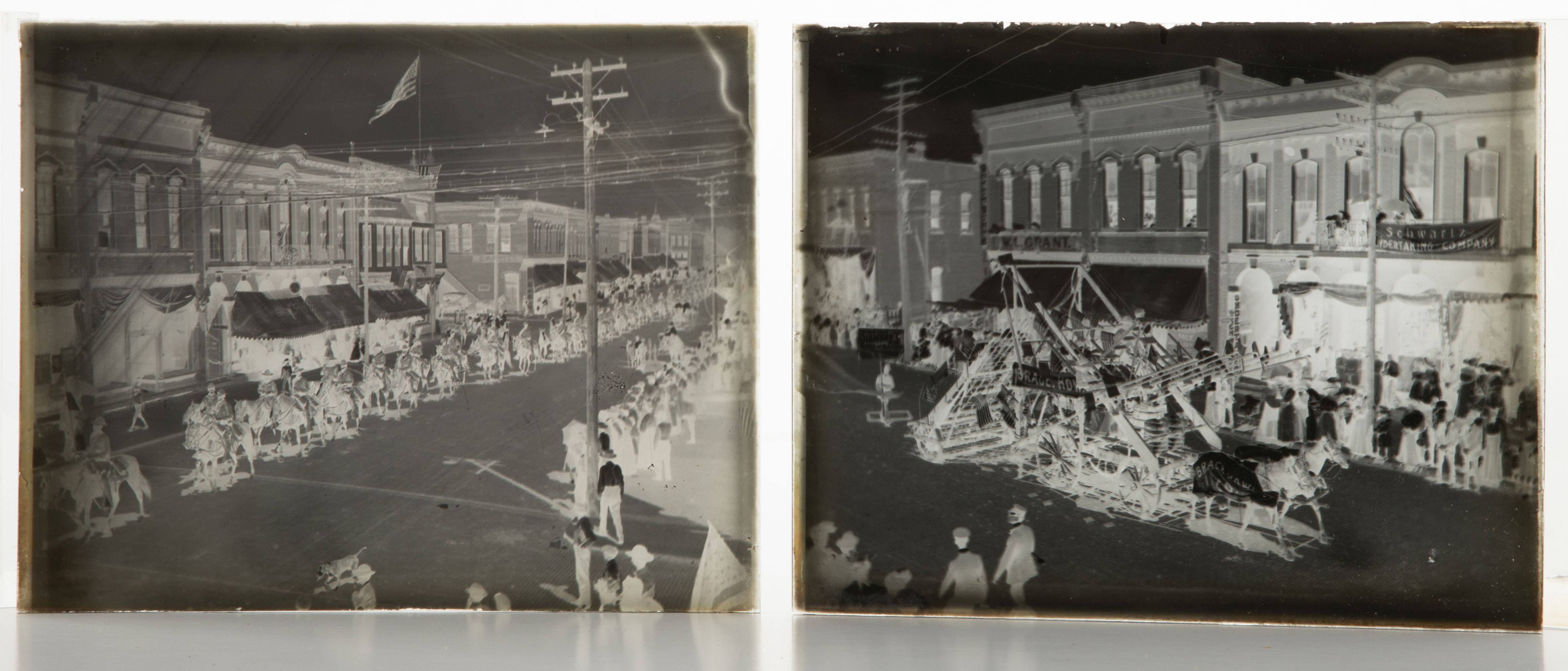 FOURTEEN 19TH C. GLASS PLATE NEGATIVES MISSOURI TOWNS