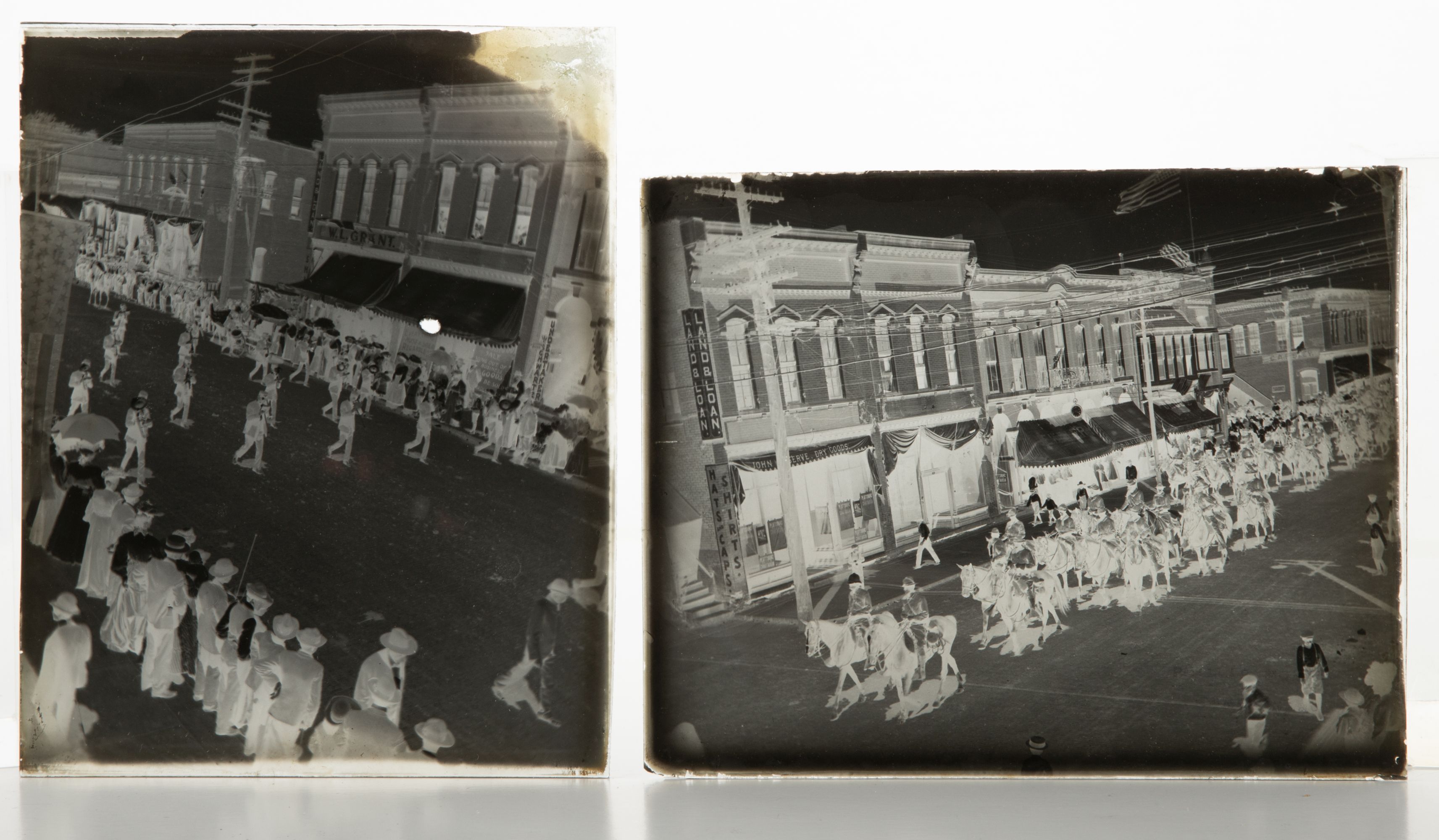 FOURTEEN 19TH C. GLASS PLATE NEGATIVES MISSOURI TOWNS