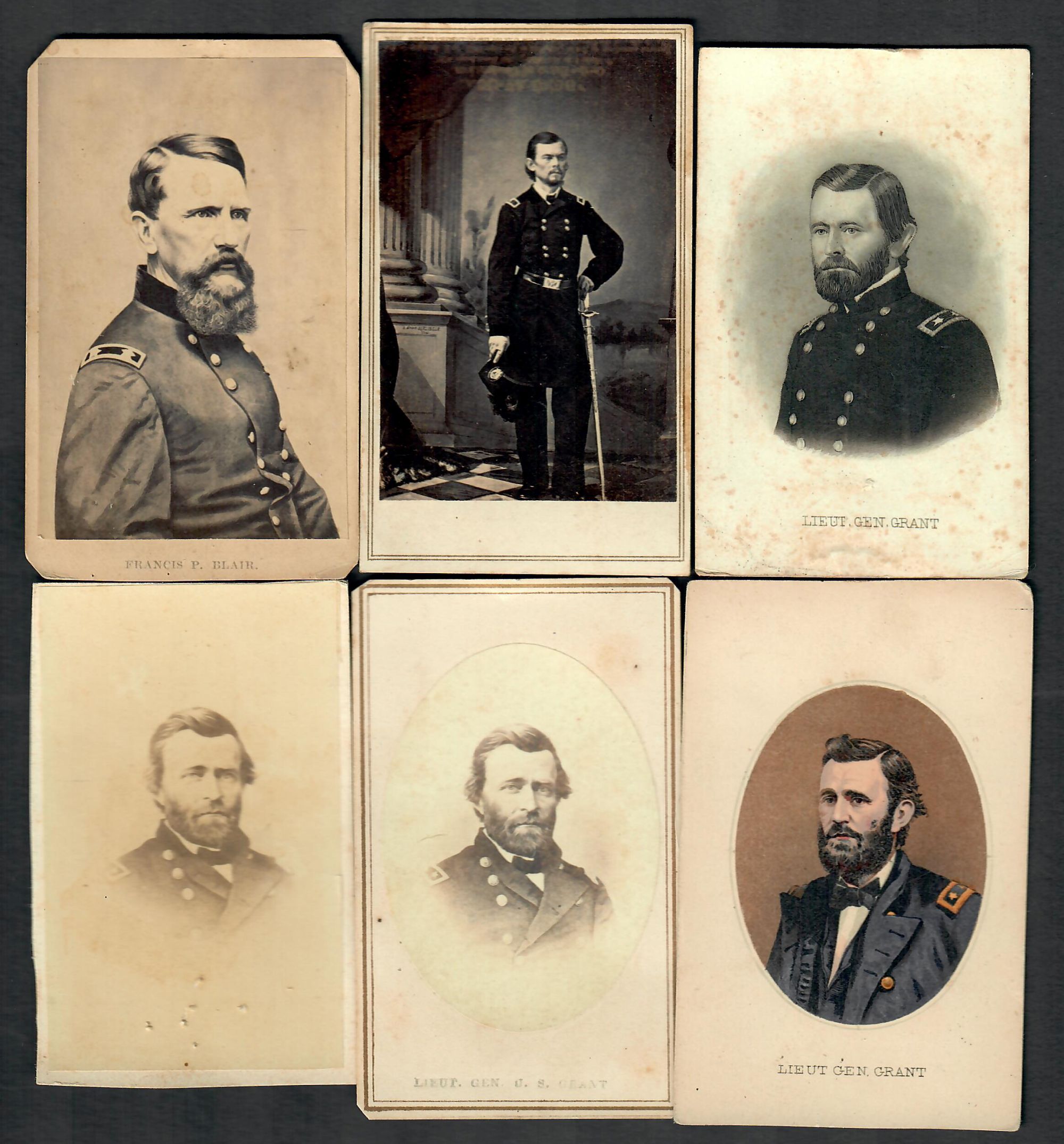 SIXTEEN 2ND GENERATION CDV IMAGES OF CIVIL WAR OFFICERS