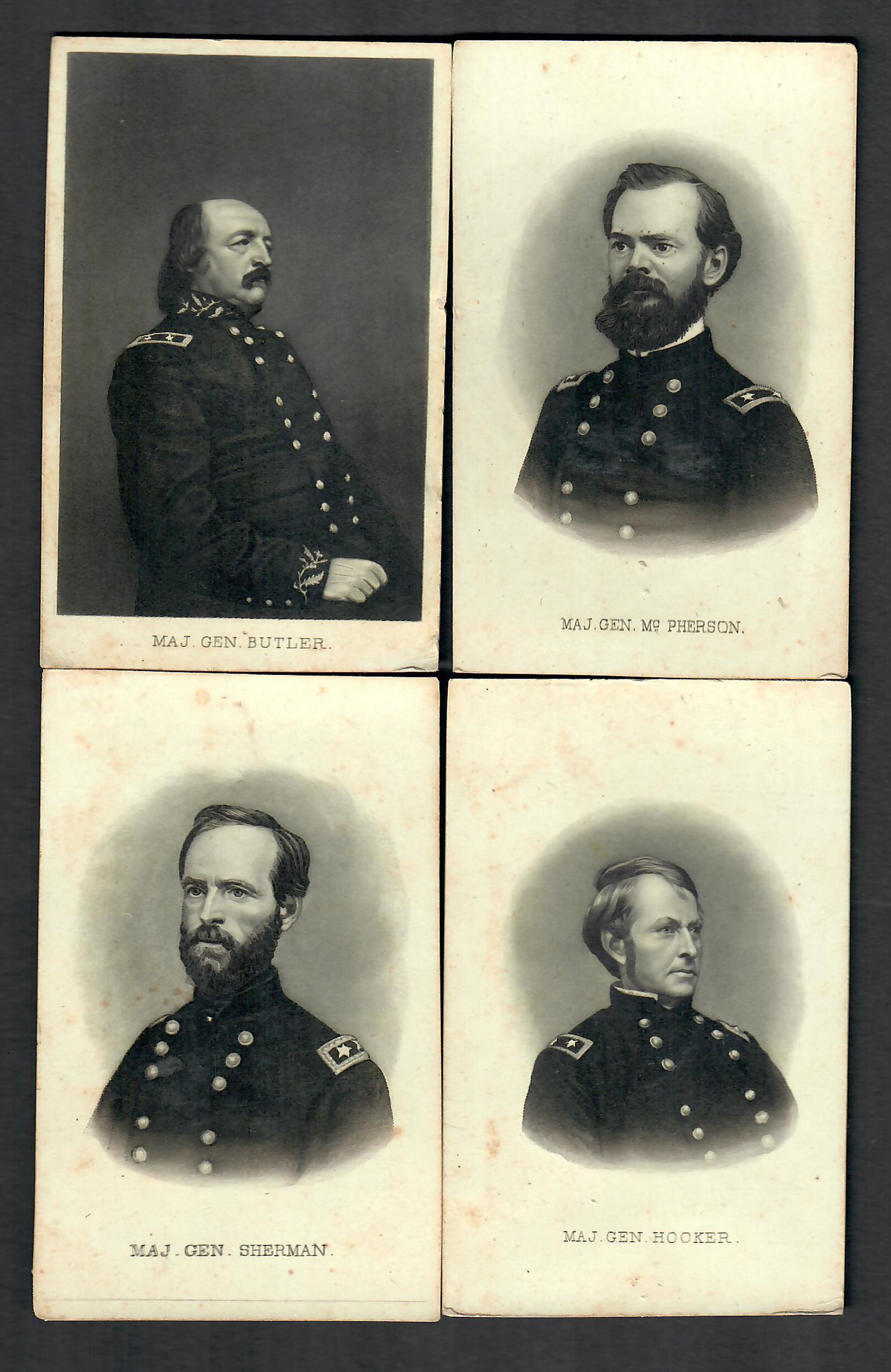 SIXTEEN 2ND GENERATION CDV IMAGES OF CIVIL WAR OFFICERS