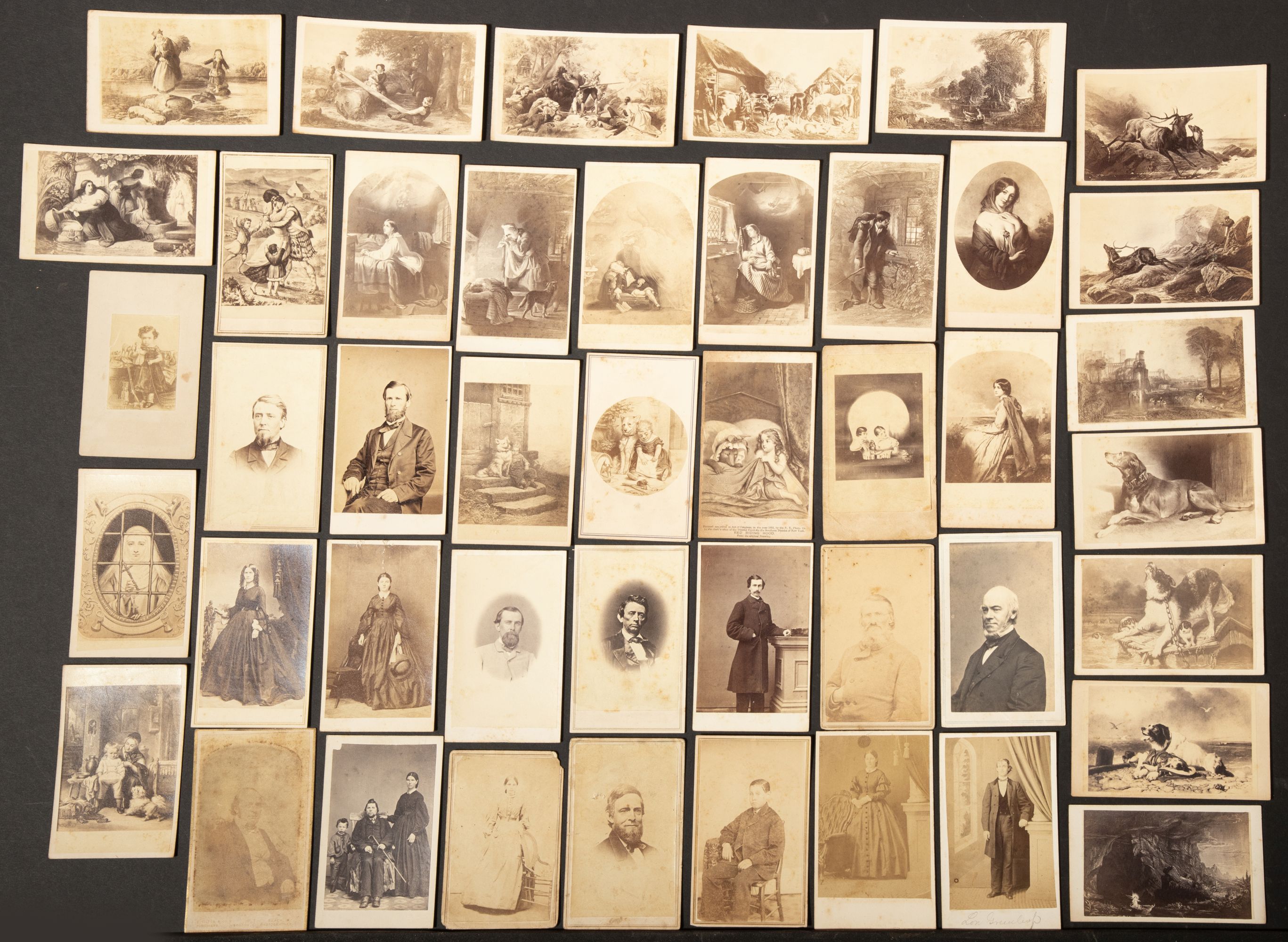 A GROUP OF 44 VARIOUS CDV PHOTOGRAPHIC IMAGES