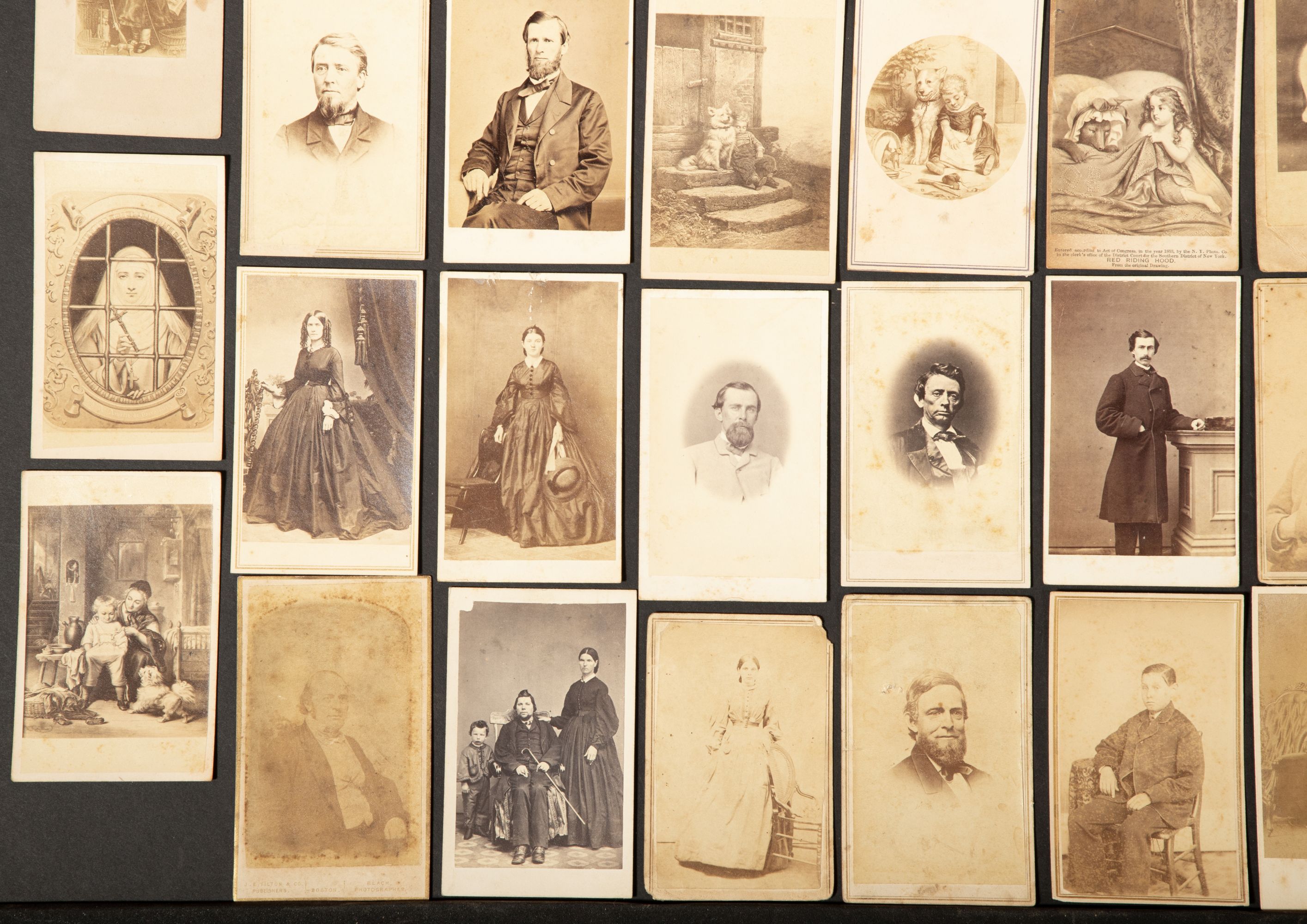 A GROUP OF 44 VARIOUS CDV PHOTOGRAPHIC IMAGES