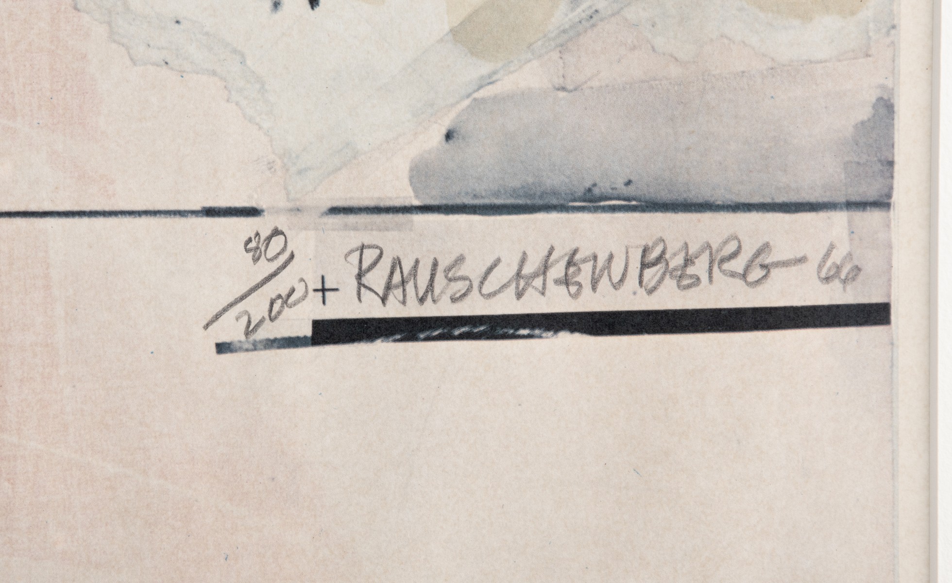 ROBERT RAUSCHENBERG (1925-2008) PENCIL SIGNED OFFSET