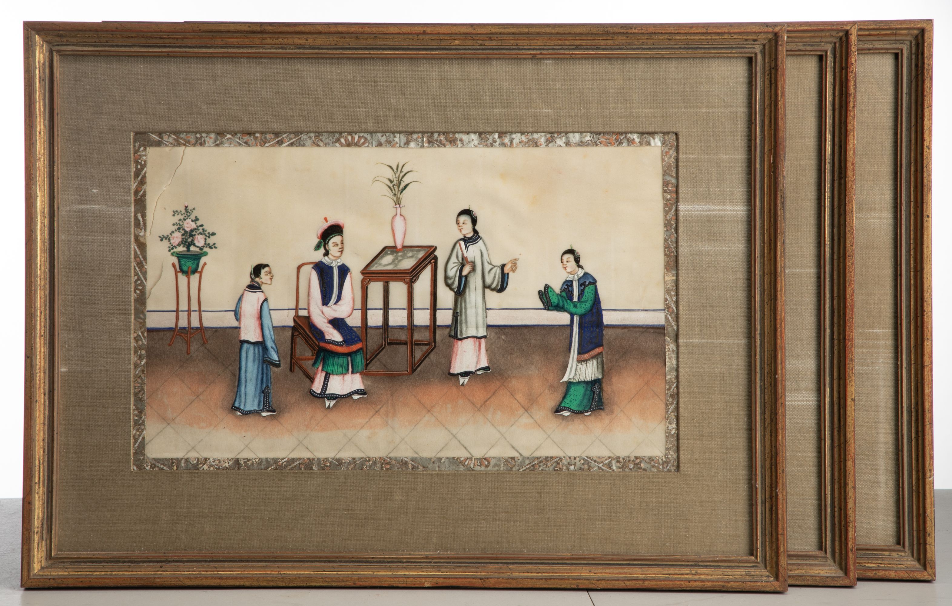 FOUR FRAMED CHINESE PAINTINGS CIRCA EARLY 20TH CENTURY