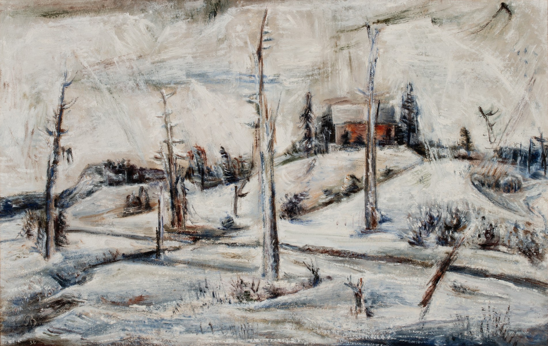 ALBERT BLOCH (1882-1961) 1936 OIL ON CANVAS