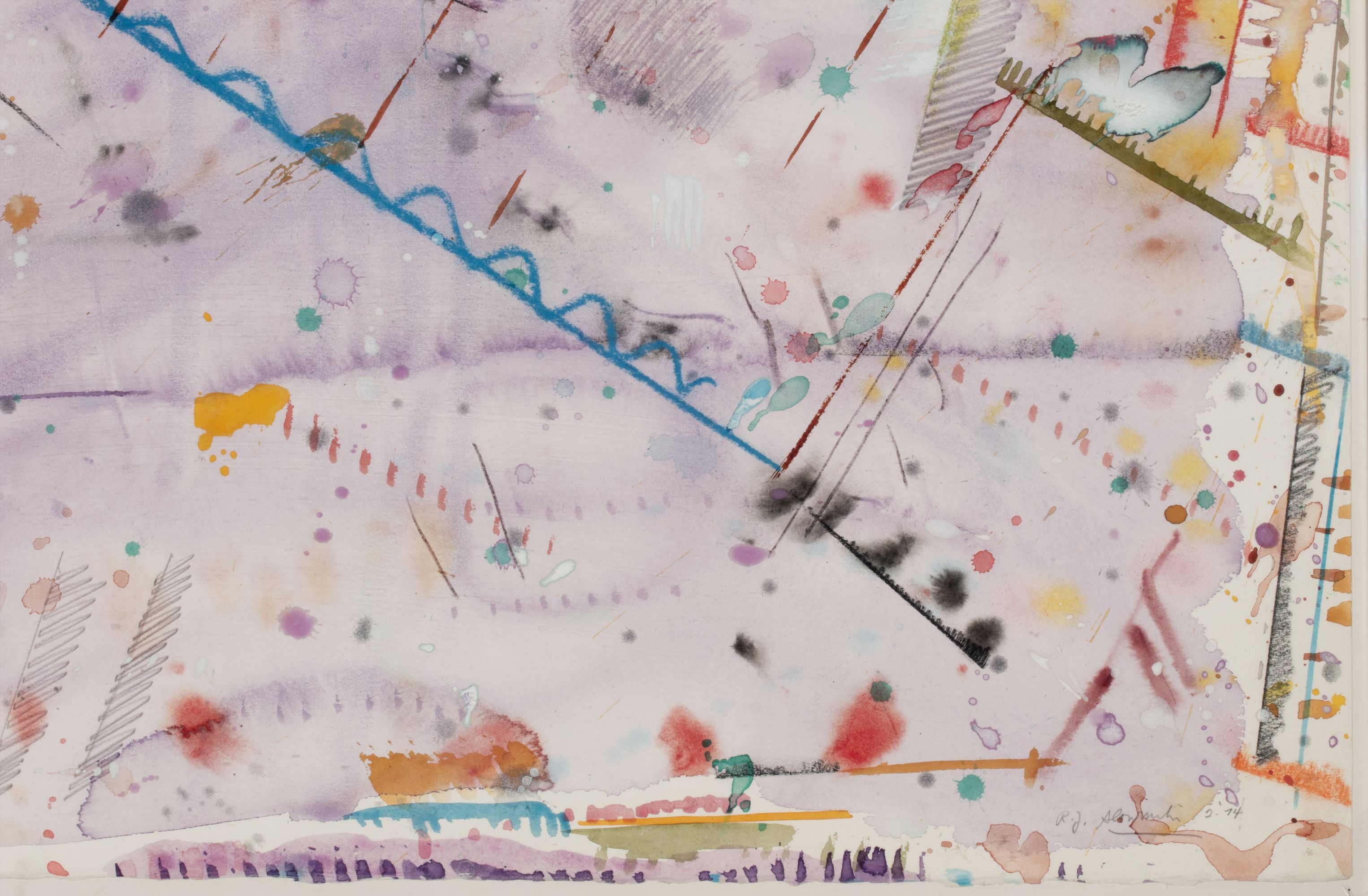 RONALD SLOWINSKI (1932-2023) HOPI FLOWER WATERCOLOR