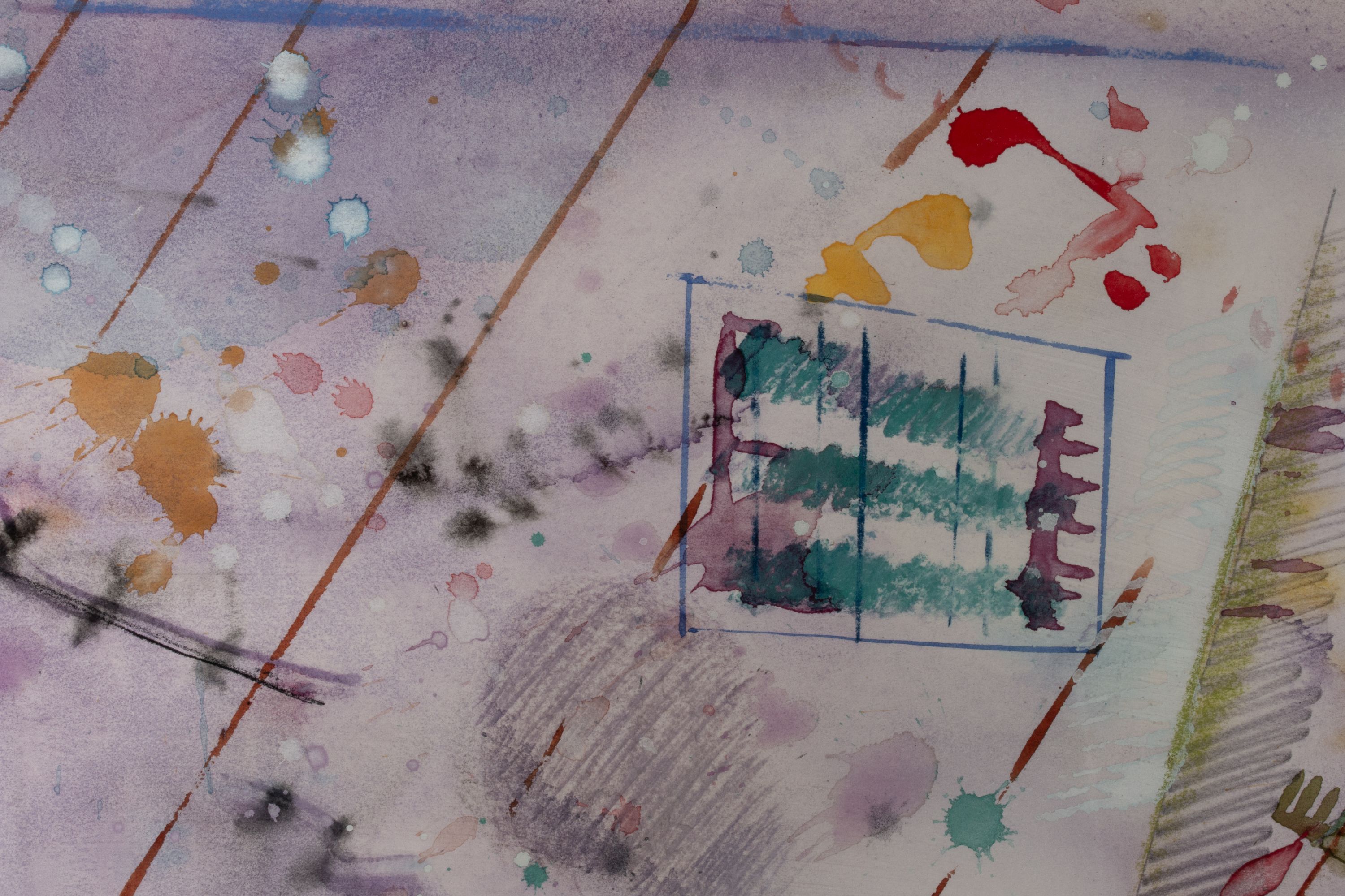RONALD SLOWINSKI (1932-2023) HOPI FLOWER WATERCOLOR