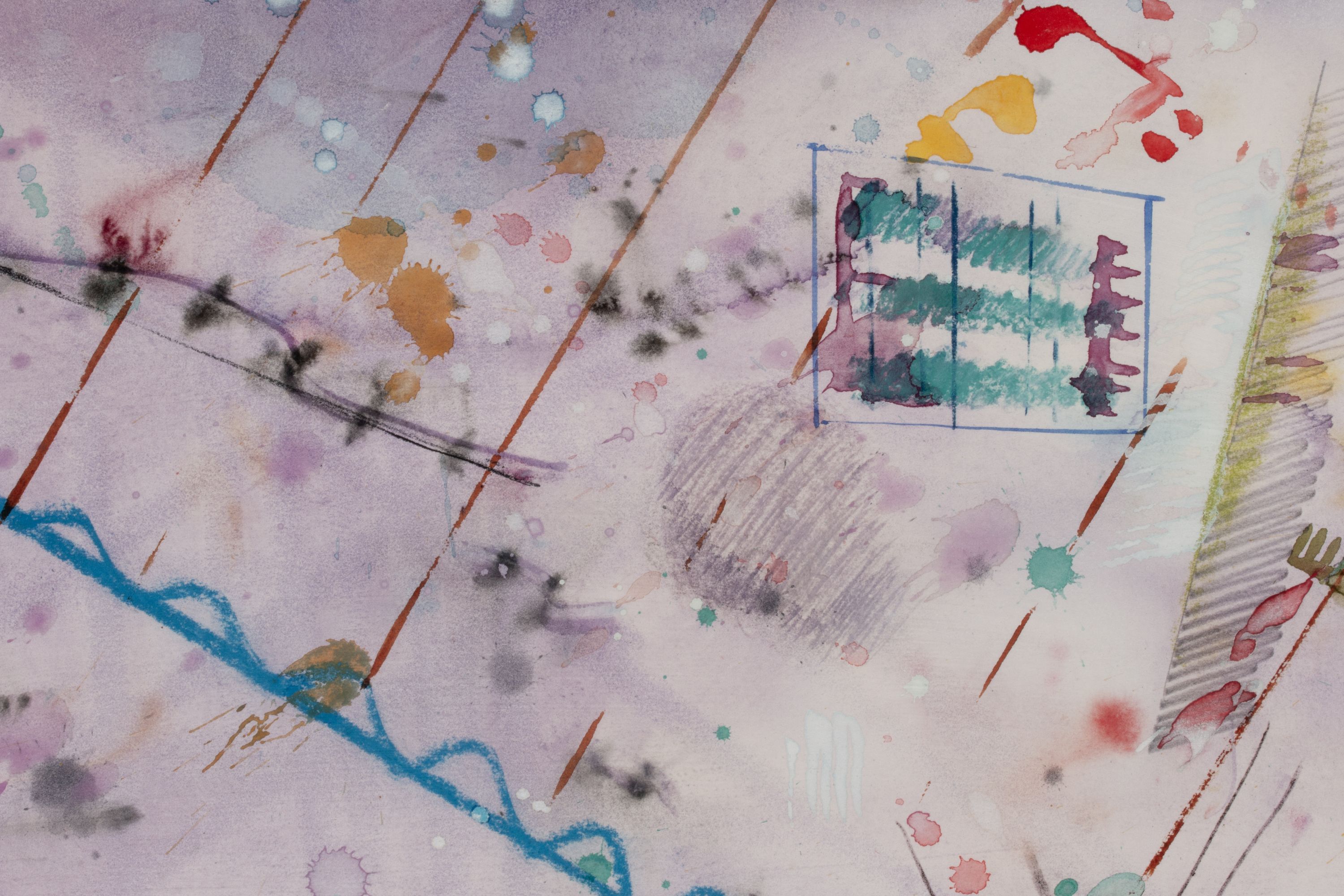 RONALD SLOWINSKI (1932-2023) HOPI FLOWER WATERCOLOR