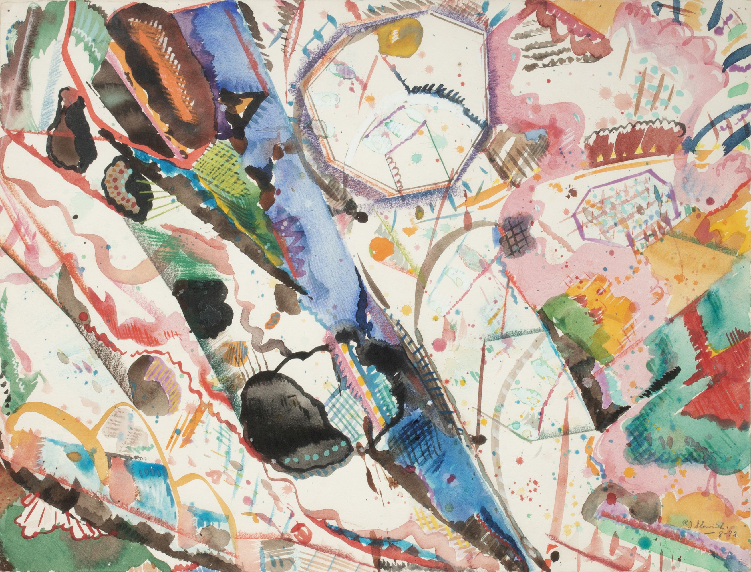 RONALD SLOWINSKI (1932-2023) 1972 WATERCOLOR