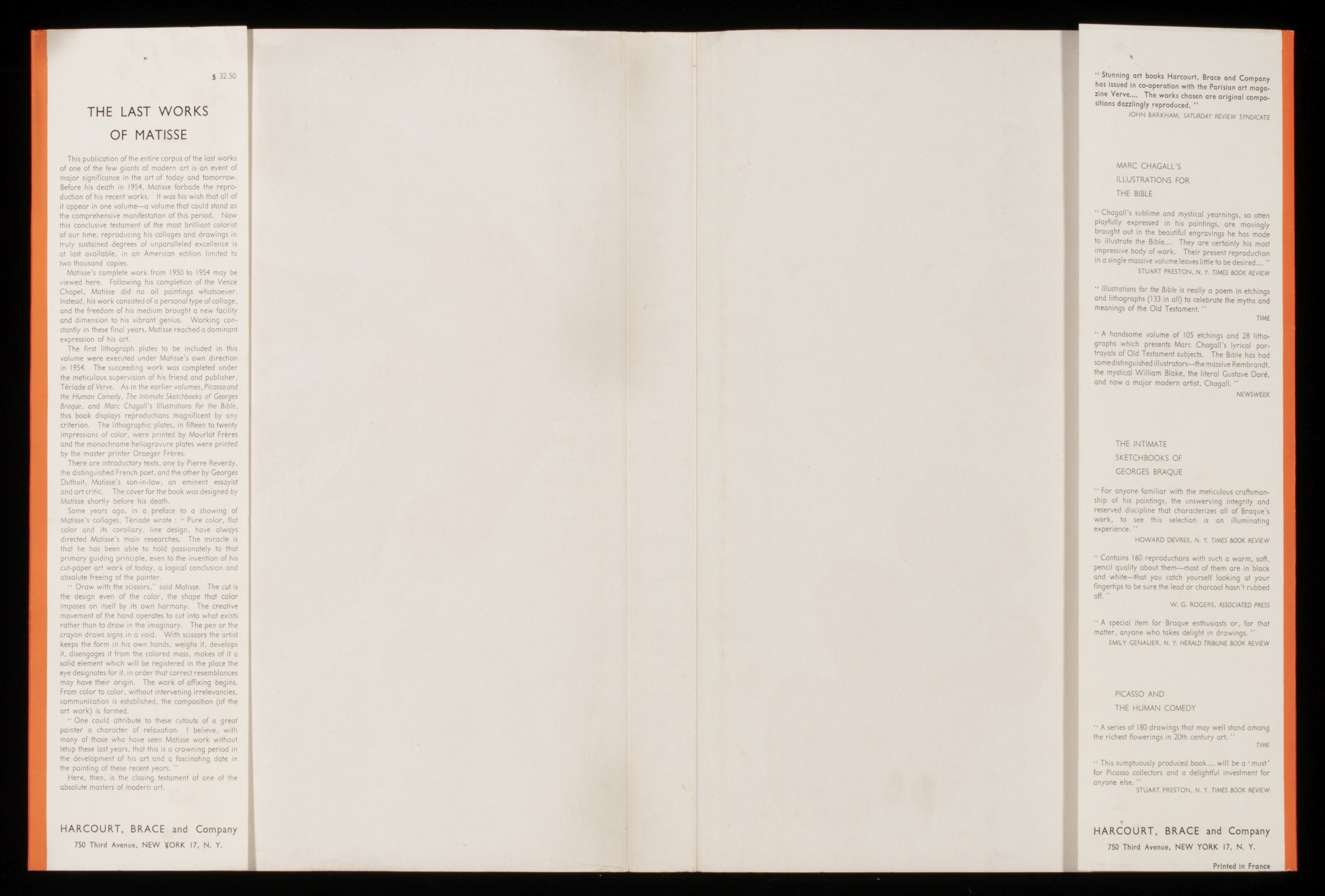 HENRI MATISSE EXHIBITION CATALOGS CIRCA 1955