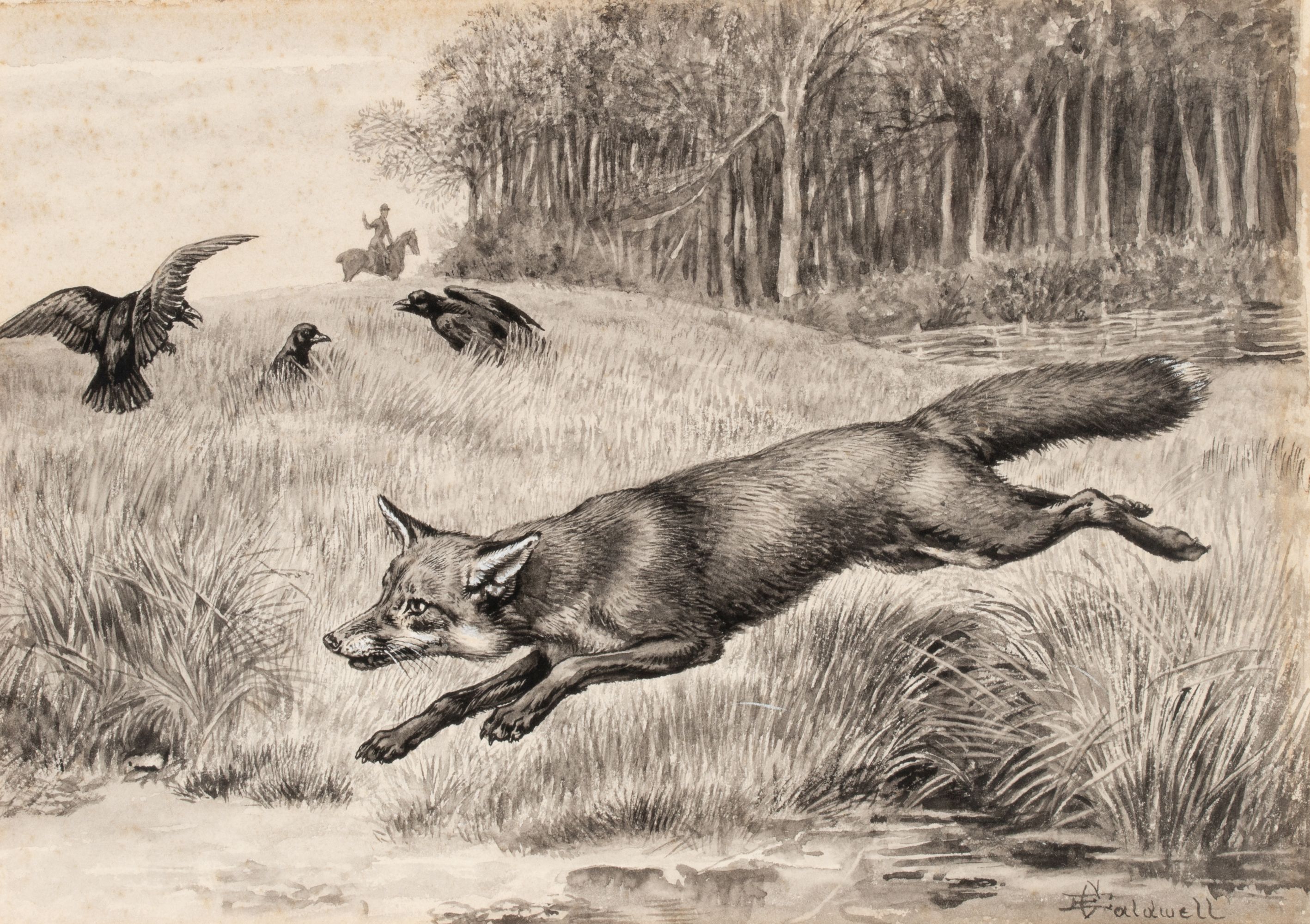 EDMUND CALDWELL (1852-1930) INKWASH ON PAPER (2)