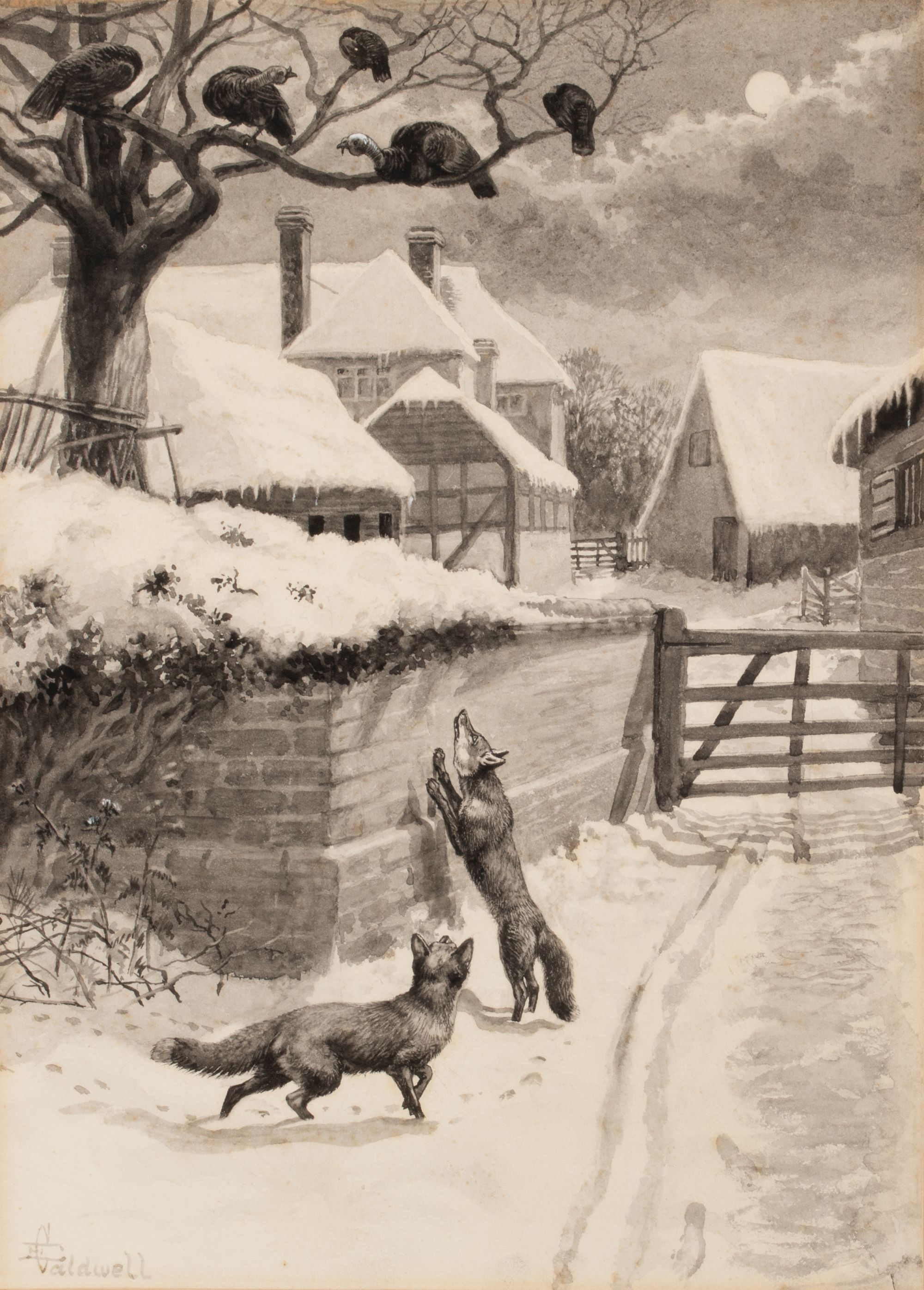 EDMUND CALDWELL (1852-1930) INKWASH ON PAPER (2)