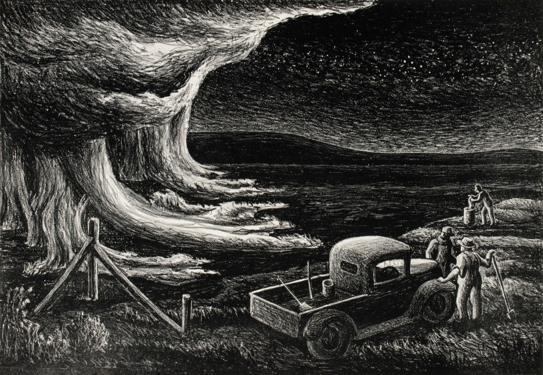 AARON PYLE (1903-1972) PENCIL SIGNED LITHOGRAPH