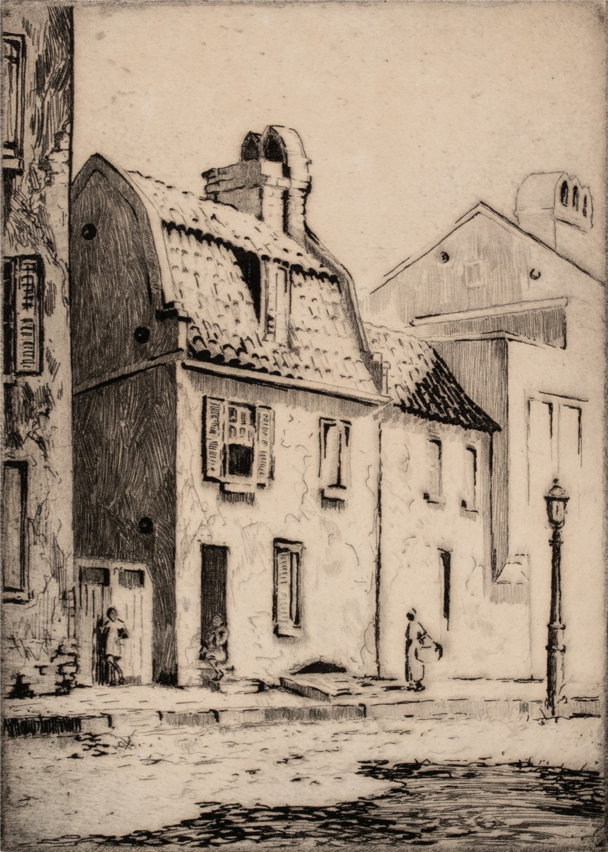 ELIZABETH VERNER (1883-1979) SIGNED ETCHING, CHARLESTON