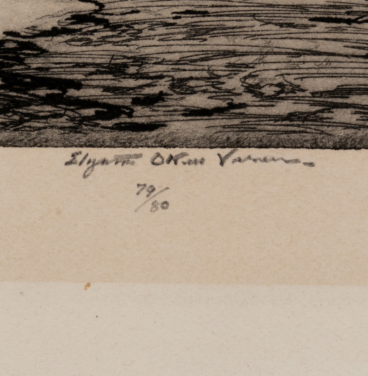 ELIZABETH VERNER (1883-1979) SIGNED ETCHING, CHARLESTON