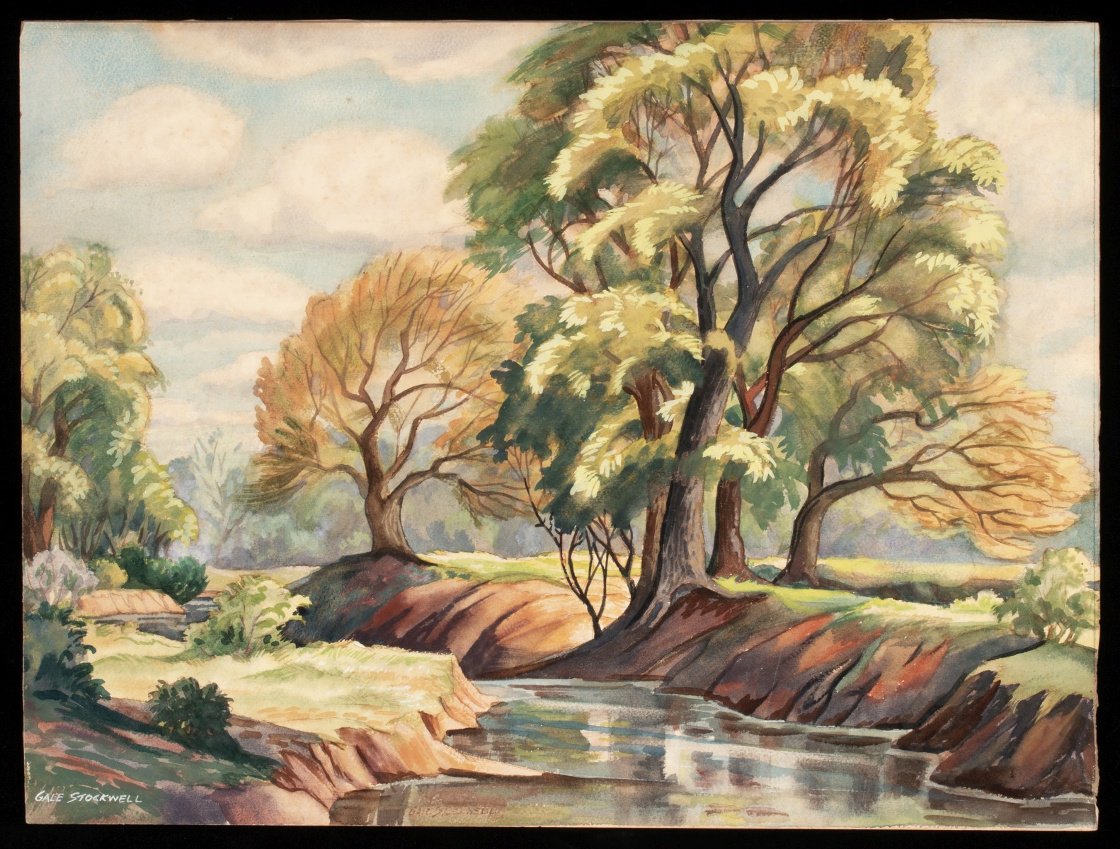 GALE STOCKWELL (1907-1983) WATERCOLOR ON ARTIST'S BOARD
