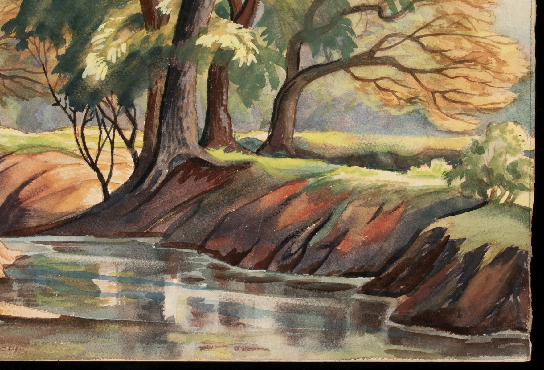 GALE STOCKWELL (1907-1983) WATERCOLOR ON ARTIST'S BOARD