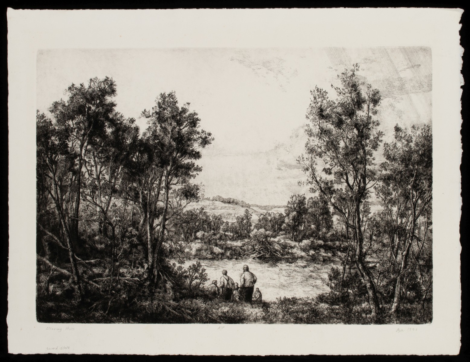 DOUG OSA (BORN 1952) PENCIL SIGNED ETCHING