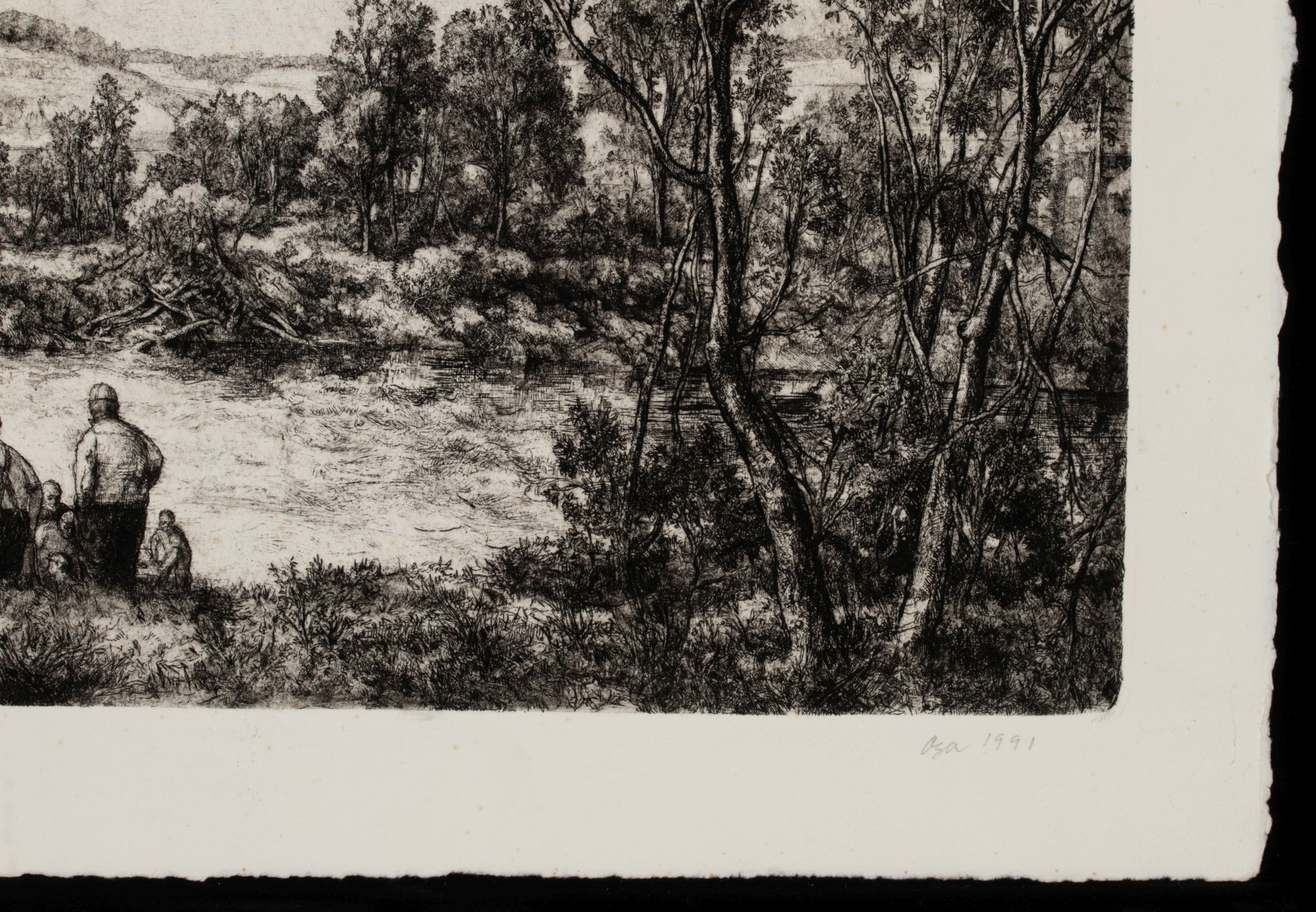 DOUG OSA (BORN 1952) PENCIL SIGNED ETCHING