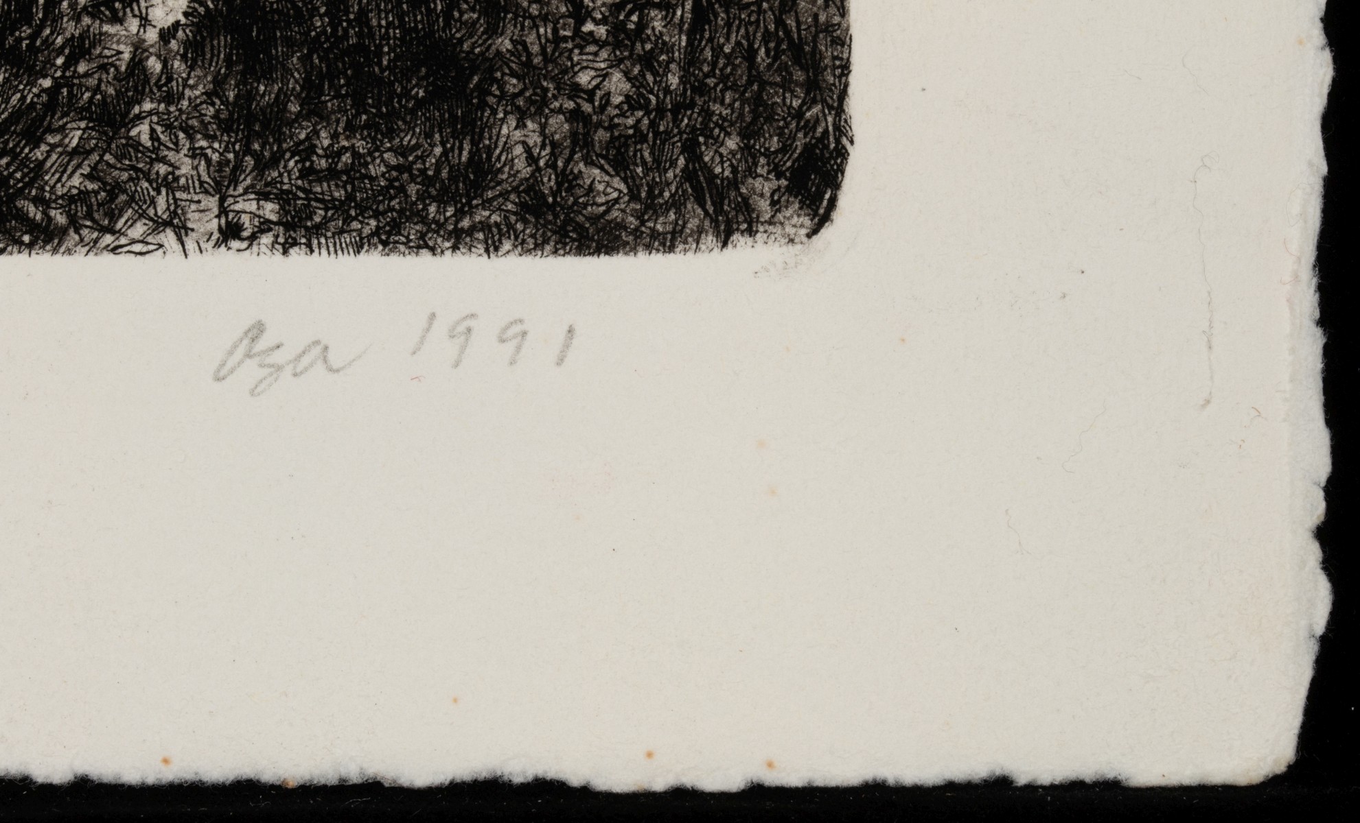 DOUG OSA (BORN 1952) PENCIL SIGNED ETCHING