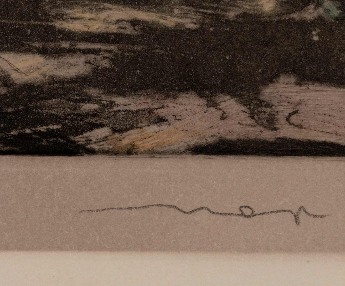 MAX POLLAK (1886-1970) PENCIL SIGNED COLOR AQUATINT