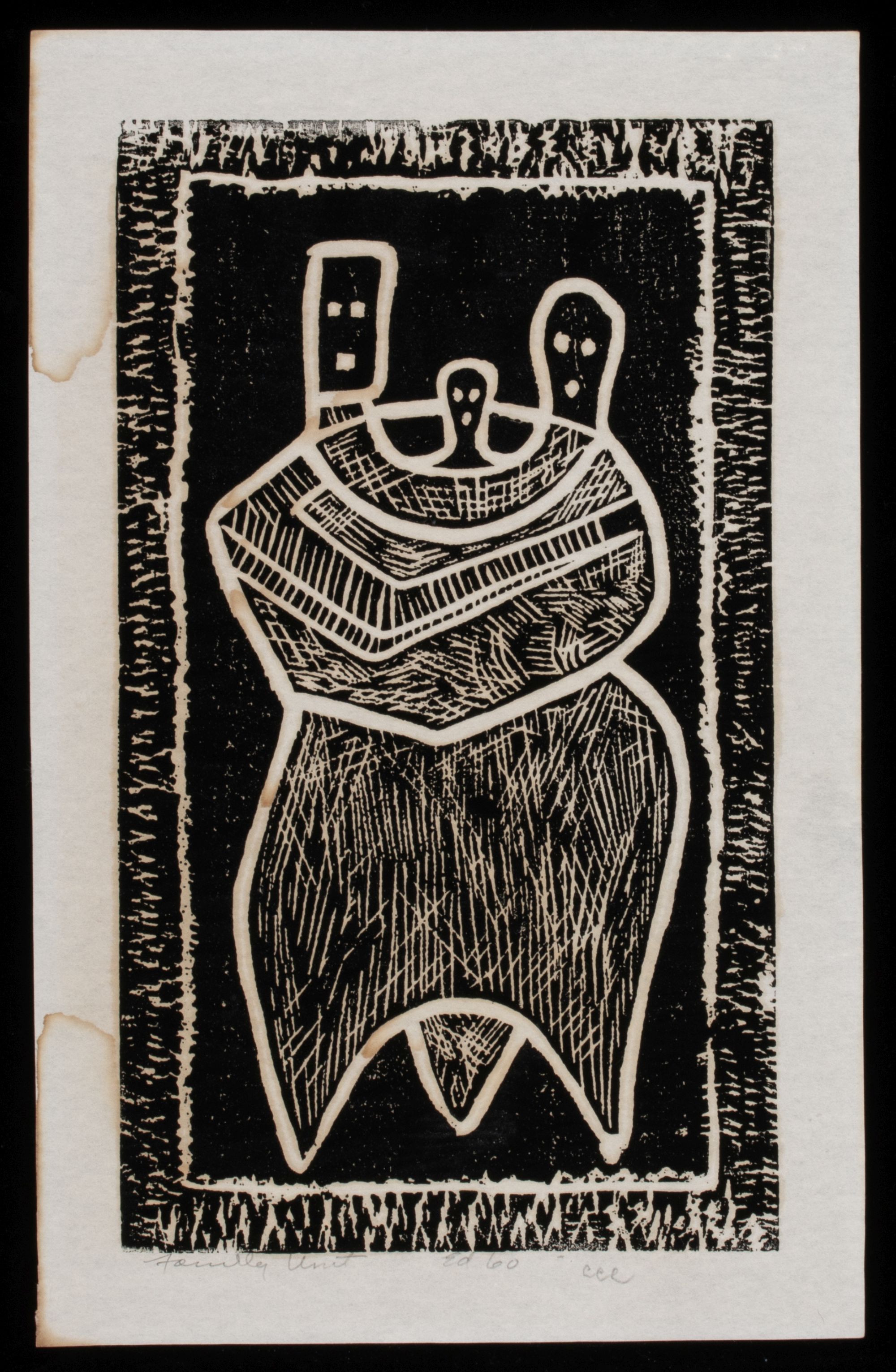 CECIL CARSTENSEN (1906-1991) BLOCK PRINT & SCULPTURE