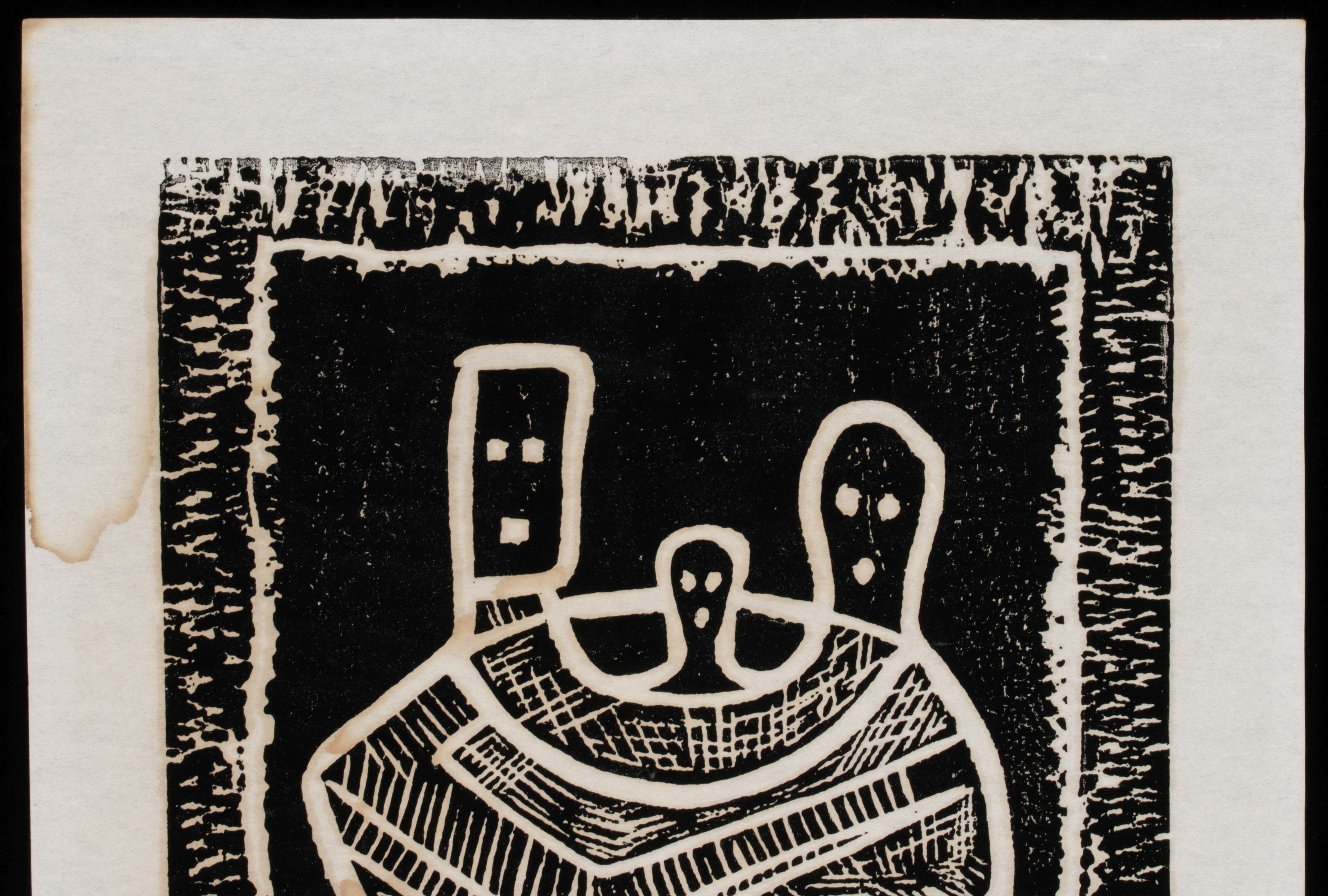 CECIL CARSTENSEN (1906-1991) BLOCK PRINT & SCULPTURE